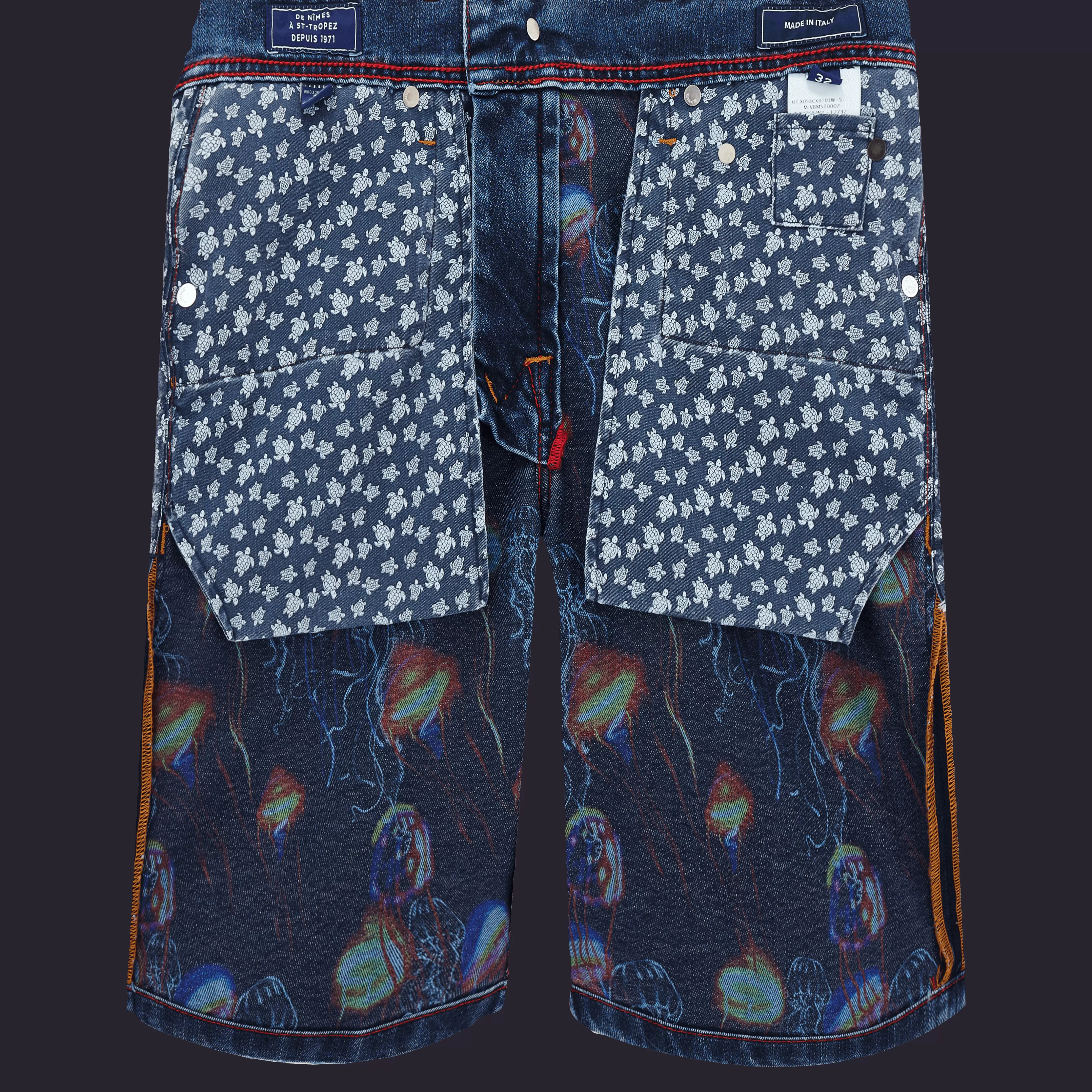 Flash Sale Vilebrequin Bermuda En Jean 5 Poches Homme Neo Medusa Med Denim W2/Bleu