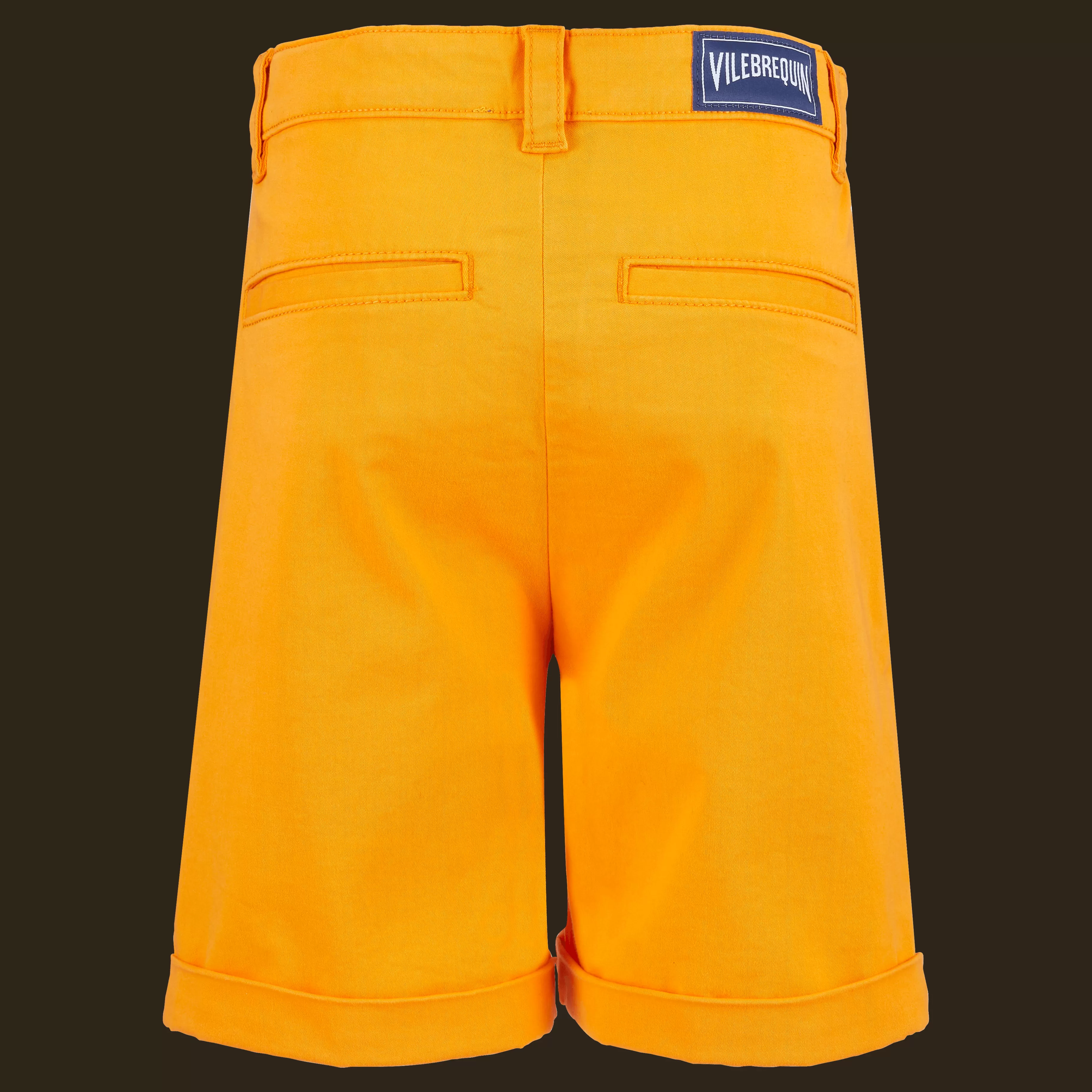 Clearance Vilebrequin Bermuda Garçon Uni Carotte/Orange