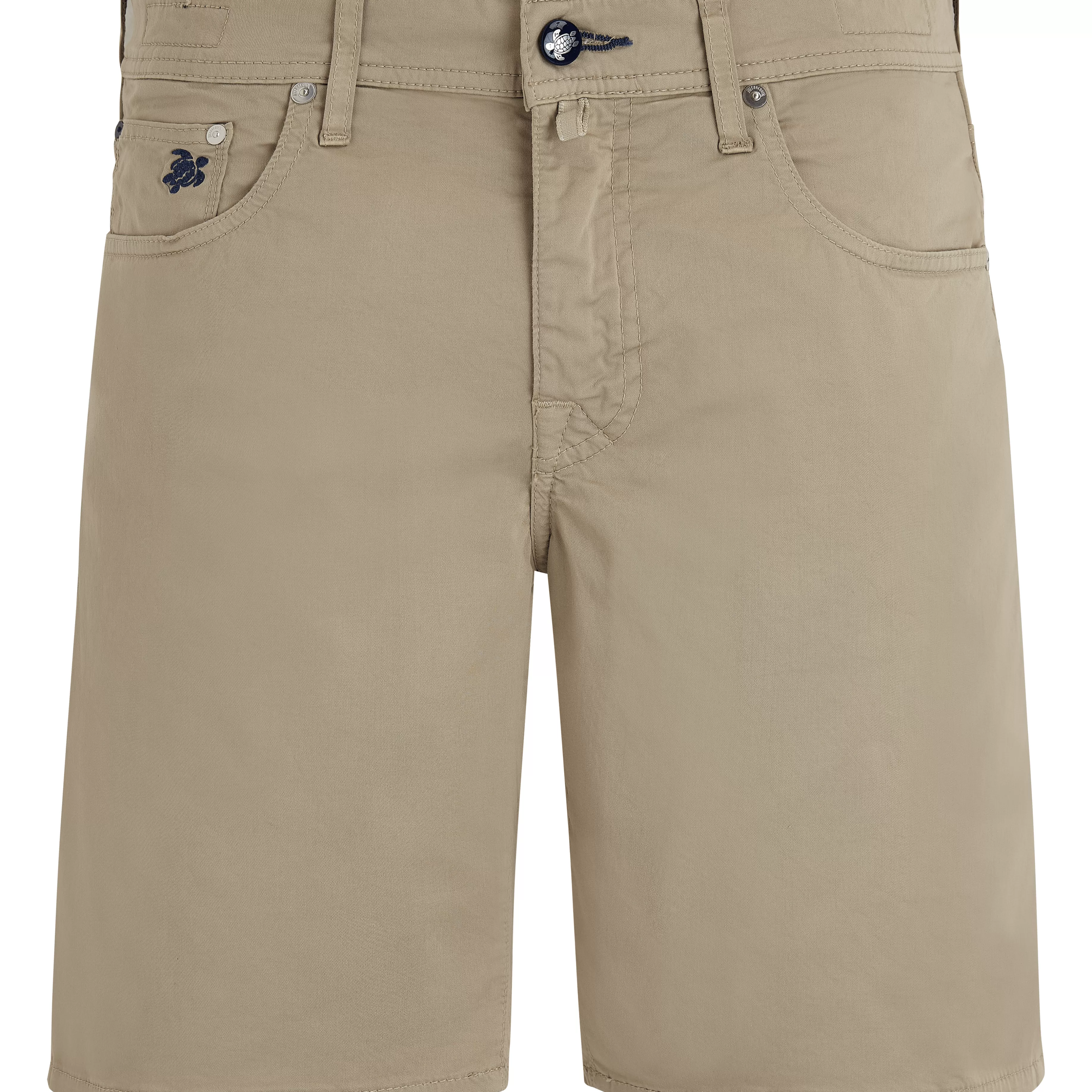 Shop Vilebrequin Bermuda Homme 5 Poches Uni Safari/Beige