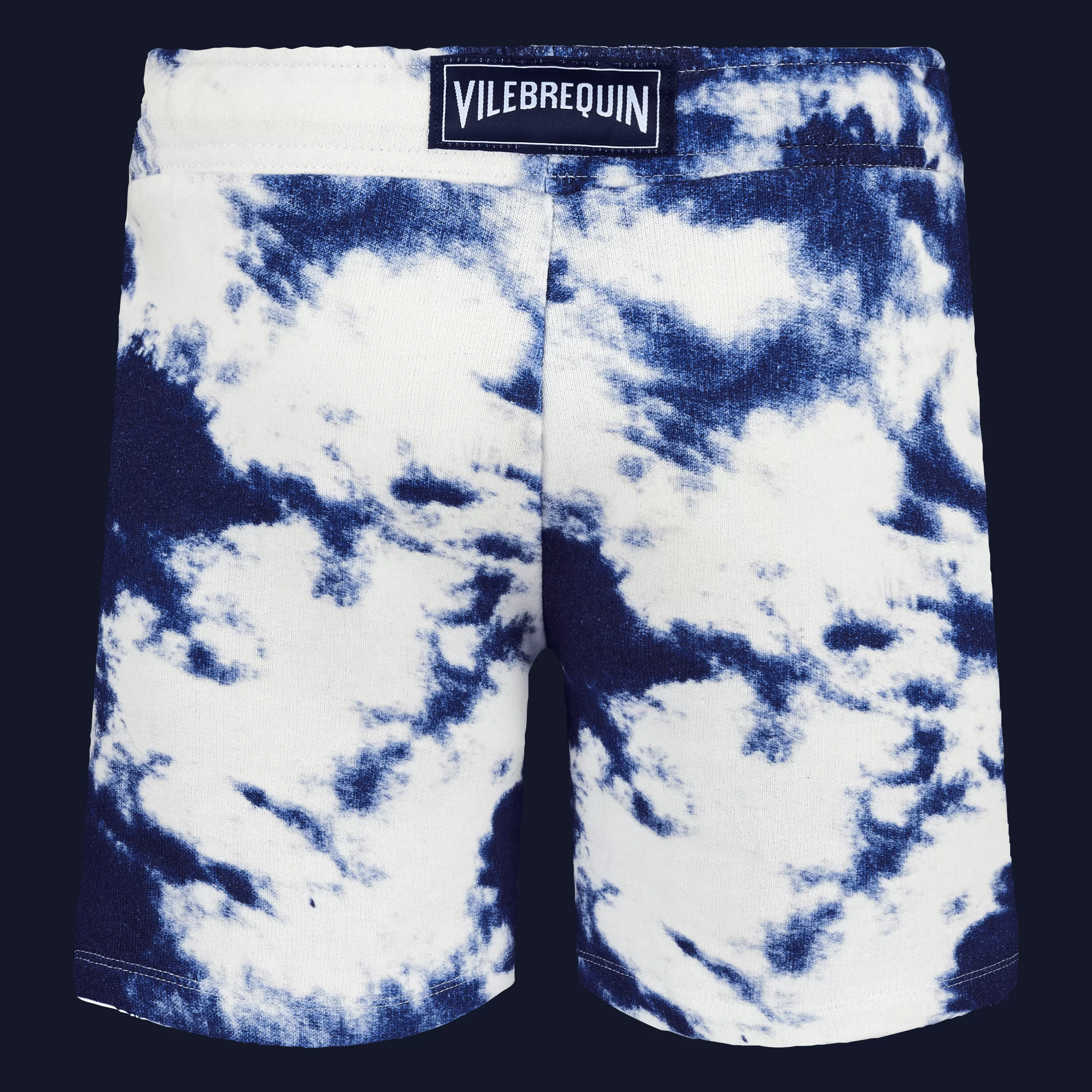 Cheap Vilebrequin Bermuda Jogging Garçon Tie & Dye Bleu Marine/Bleu