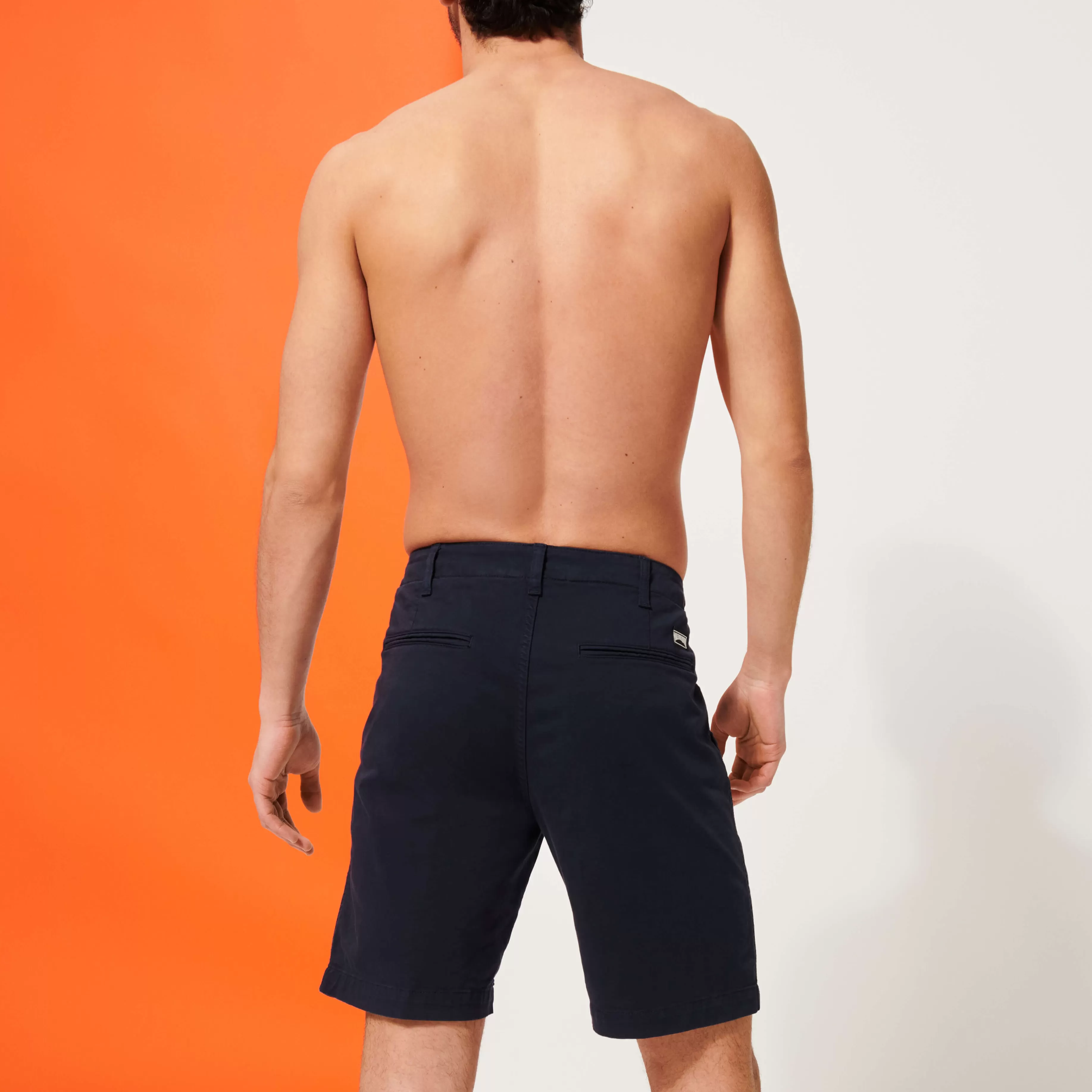 Discount Vilebrequin Bermuda Shorts Homme Uni Bleu Marine/Bleu