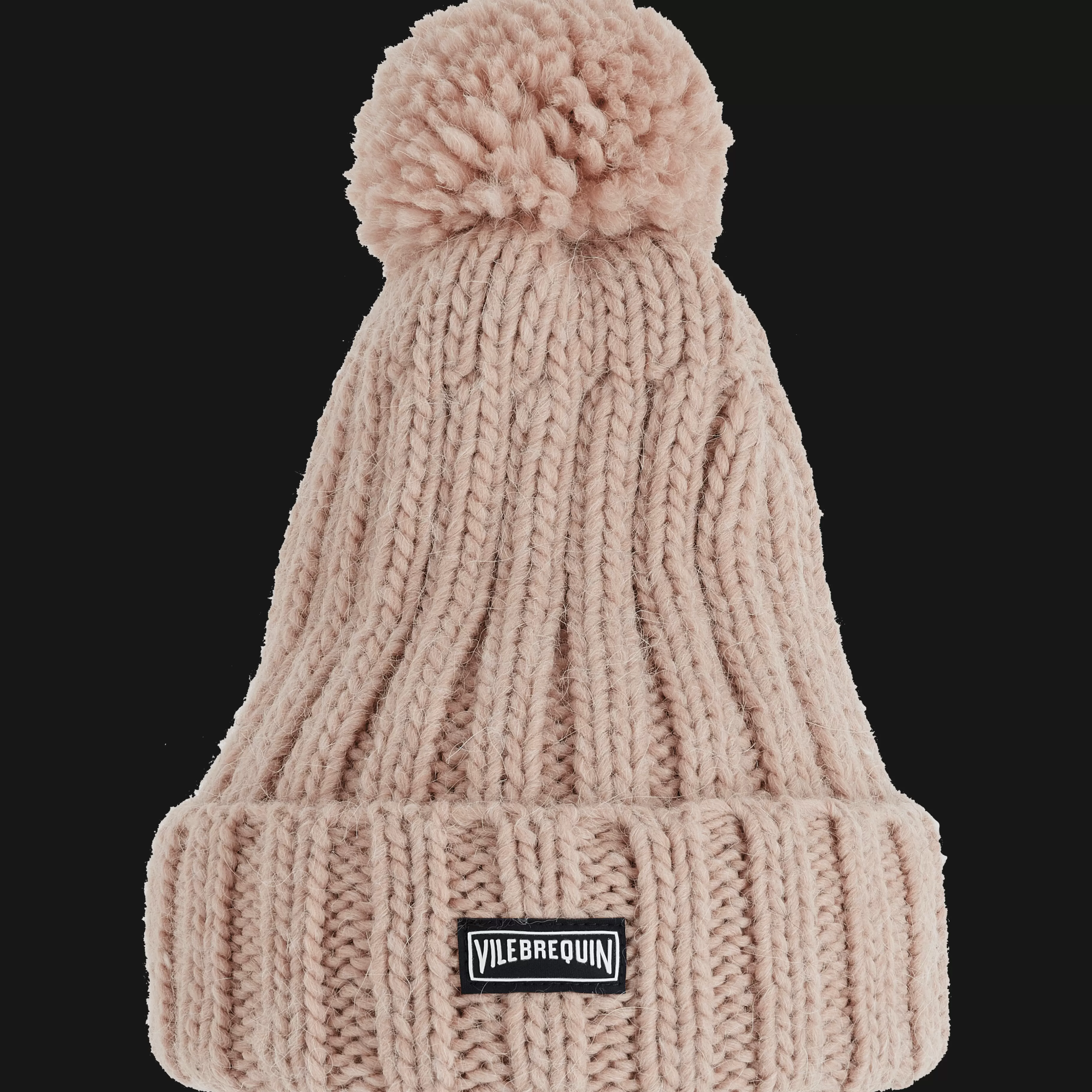 Outlet Vilebrequin Bonnet En Laine Pompom Homme Baies Roses/Rose