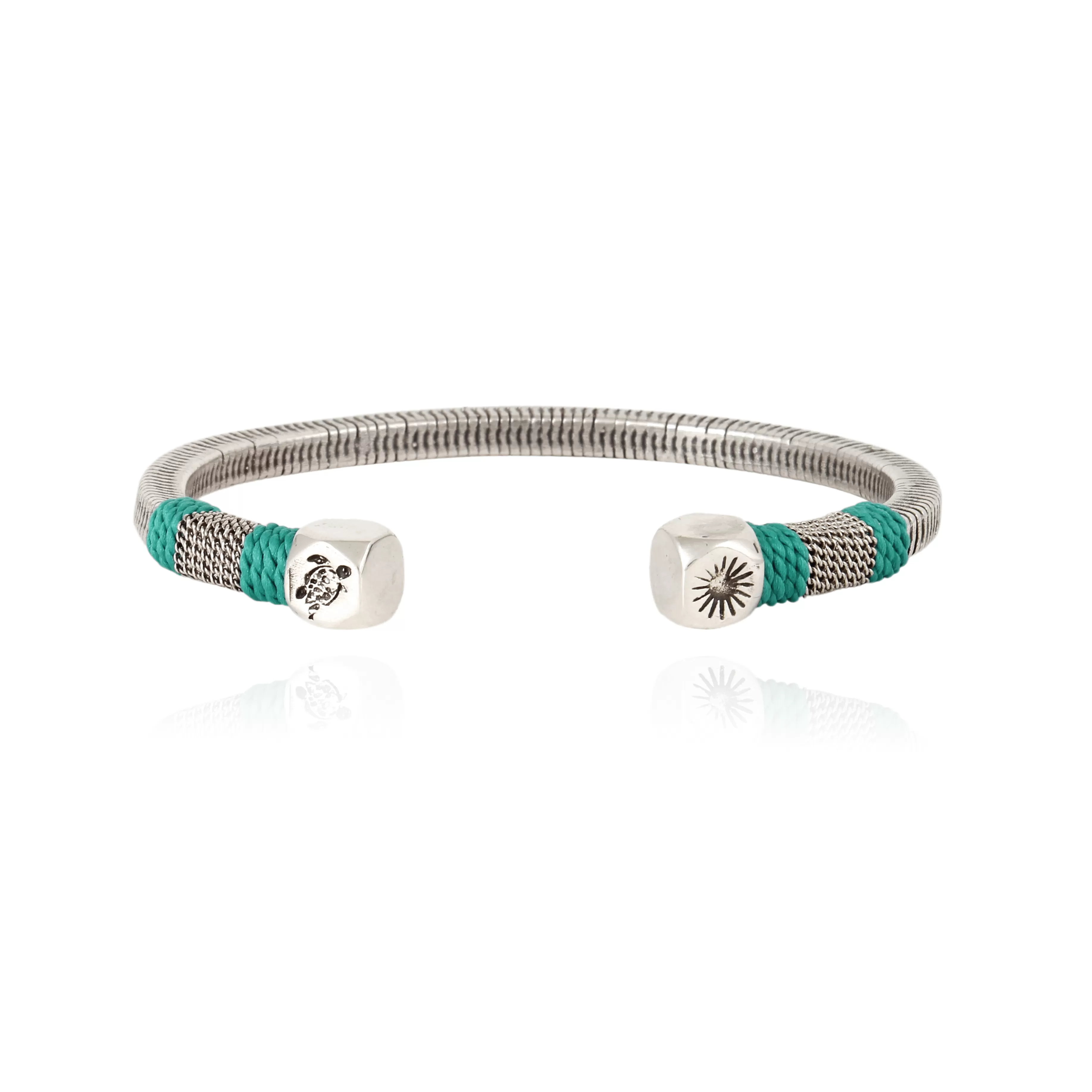 Flash Sale Vilebrequin Bracelet Jonc Argente - X Gas Bijoux Vert Veronese/Vert