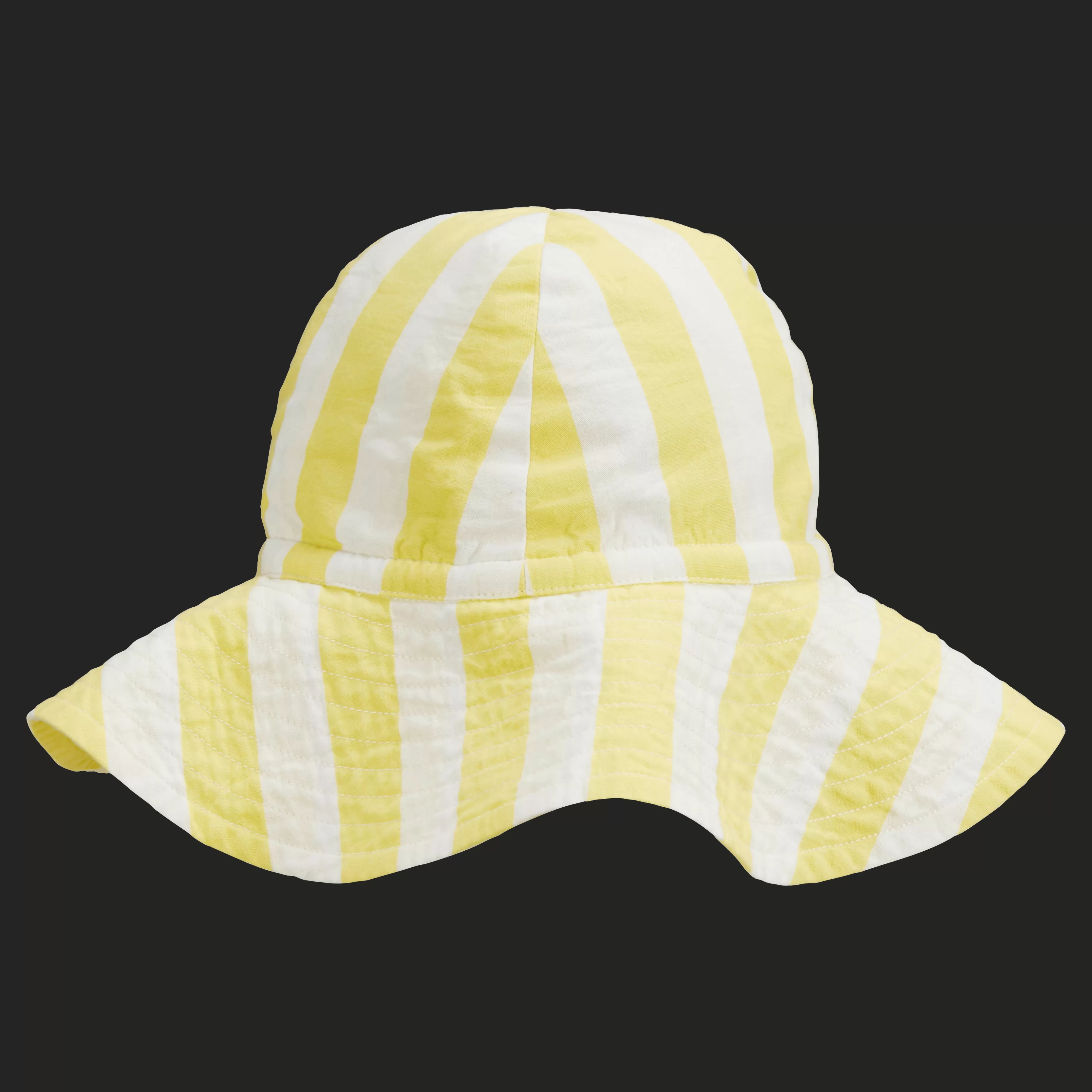 Clearance Vilebrequin Chapeau En Coton Fille Larges Rayures Tournesol/Jaune