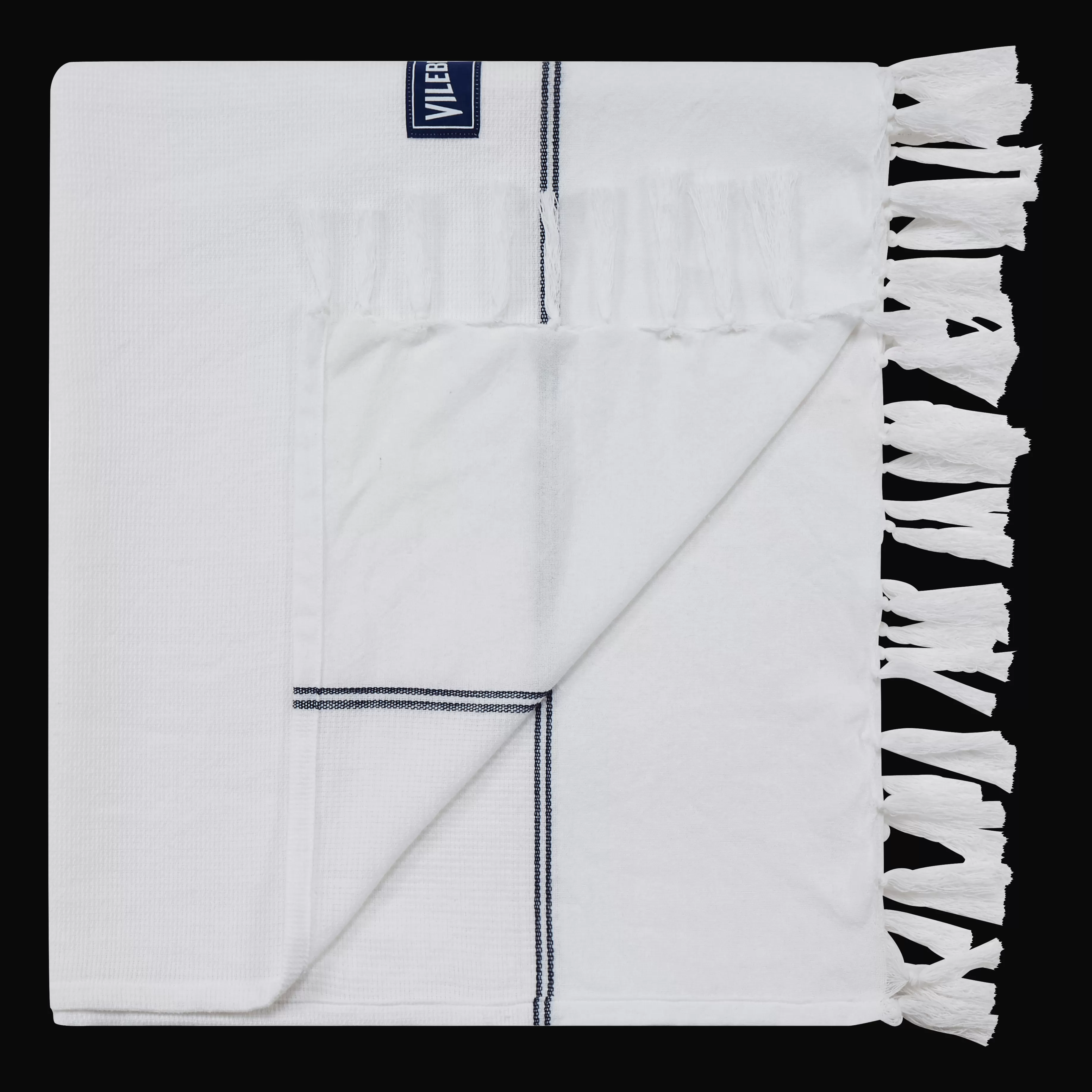 Hot Vilebrequin Fouta De Plage Enfants Uni Blanc/Blanc