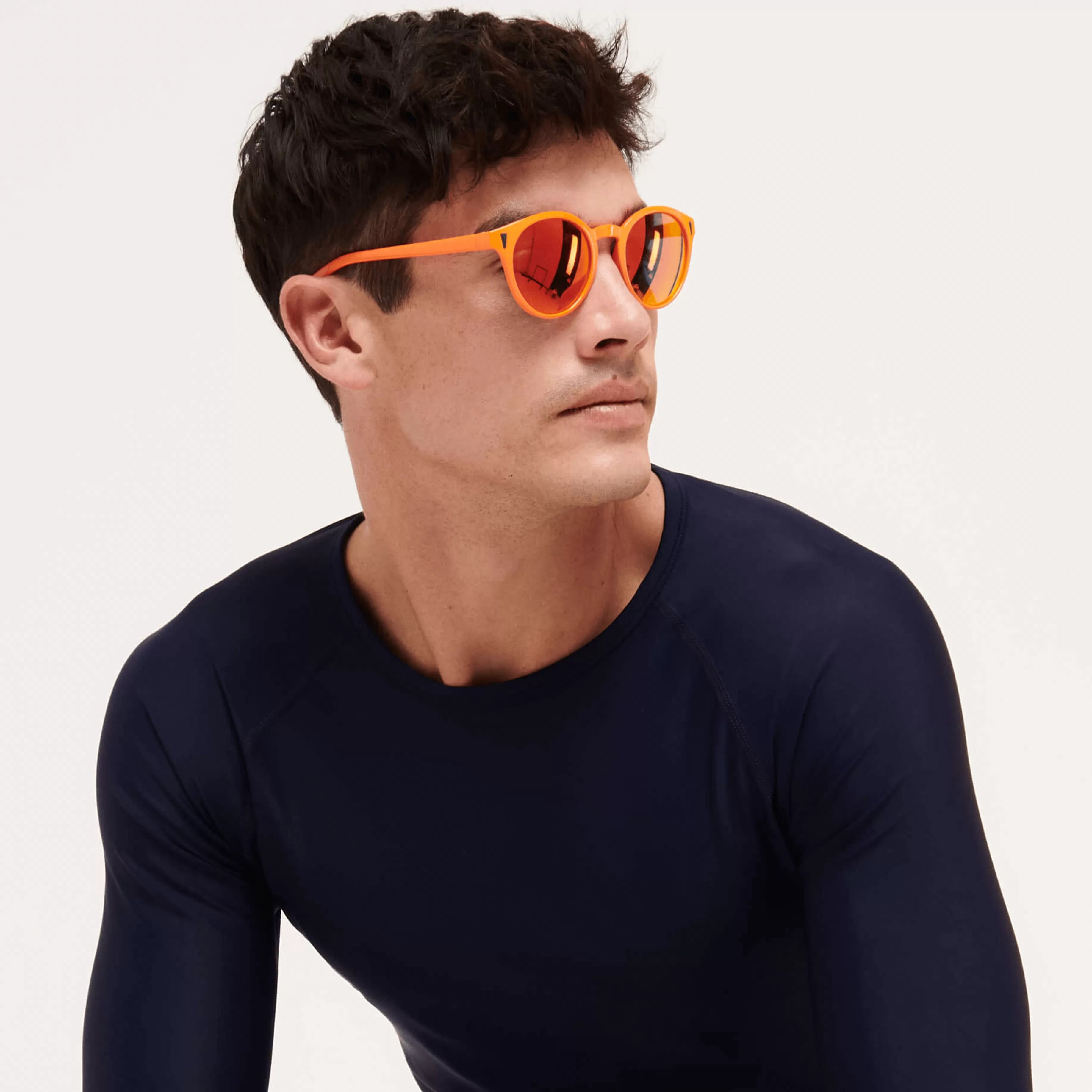 New Vilebrequin Lunette De Soleil Flottante Orange Unie Orange Fluo/Orange