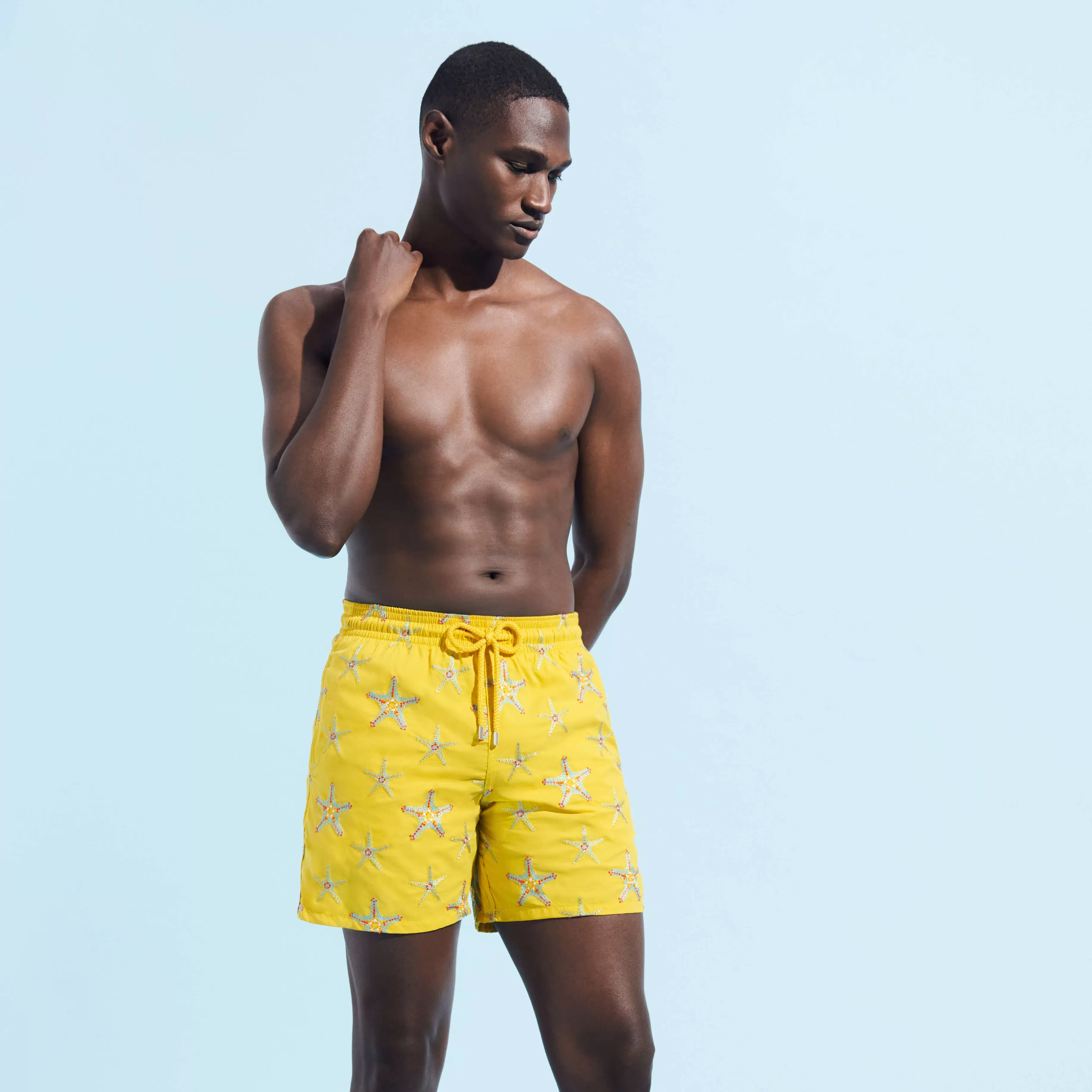 Discount Vilebrequin Maillot De Bain Brodé Homme Starfish Dance - Edition Limitee Tournesol/Jaune