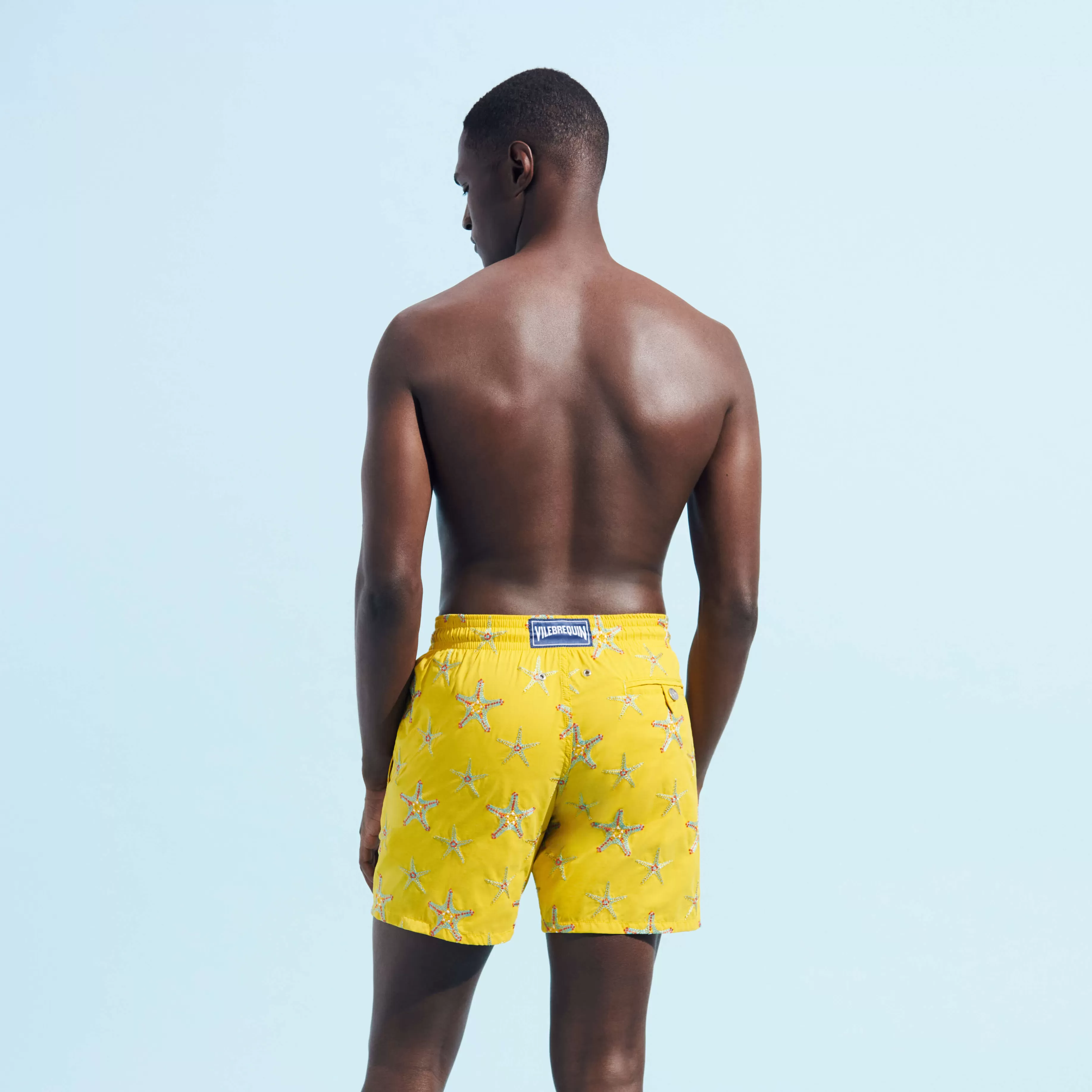 Discount Vilebrequin Maillot De Bain Brodé Homme Starfish Dance - Edition Limitee Tournesol/Jaune