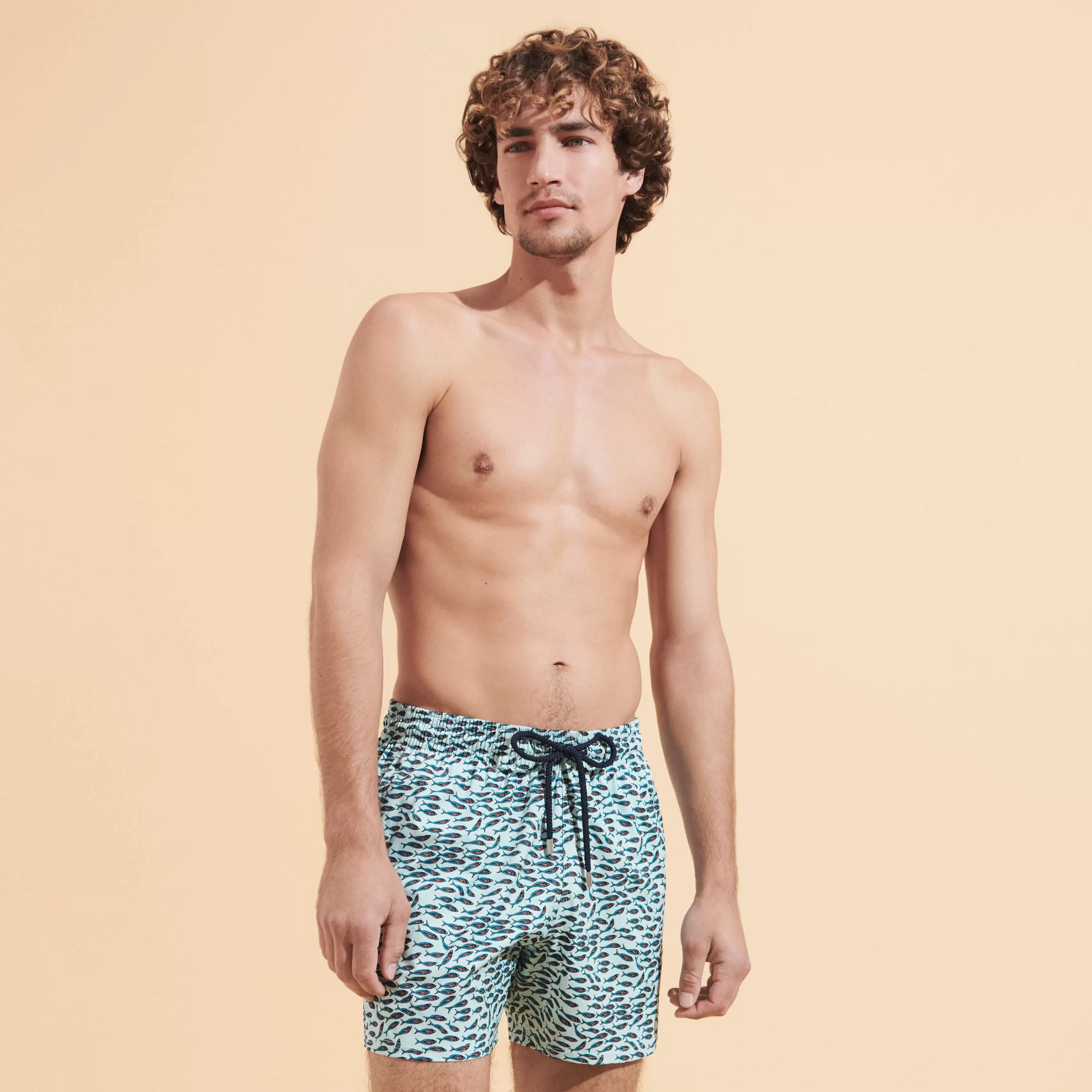 Outlet Vilebrequin Maillot De Bain Court Stretch Homme Gulf Stream Thalassa/Bleu