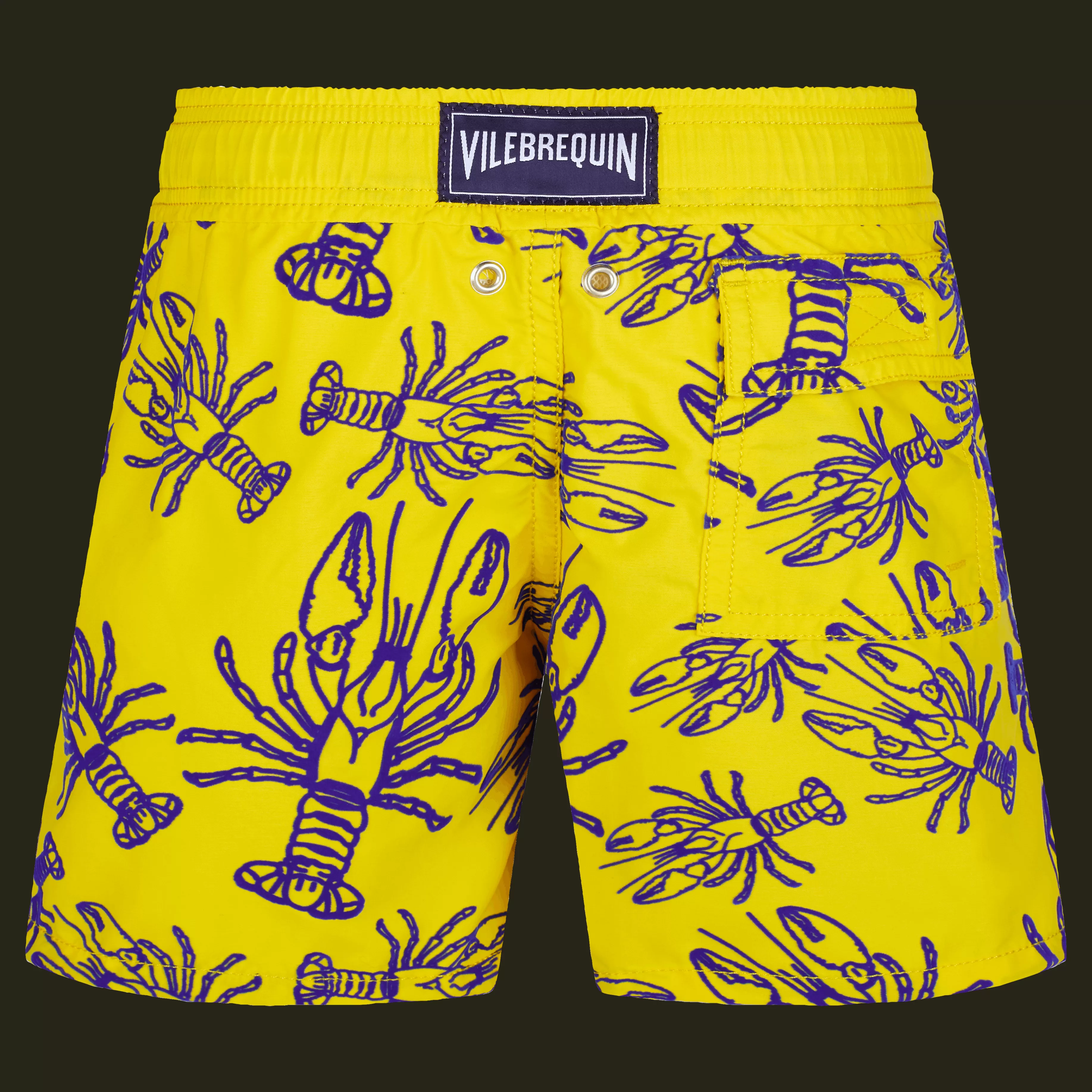 Store Vilebrequin Maillot De Bain Garçon Lobster Flocke Mimosa/Jaune