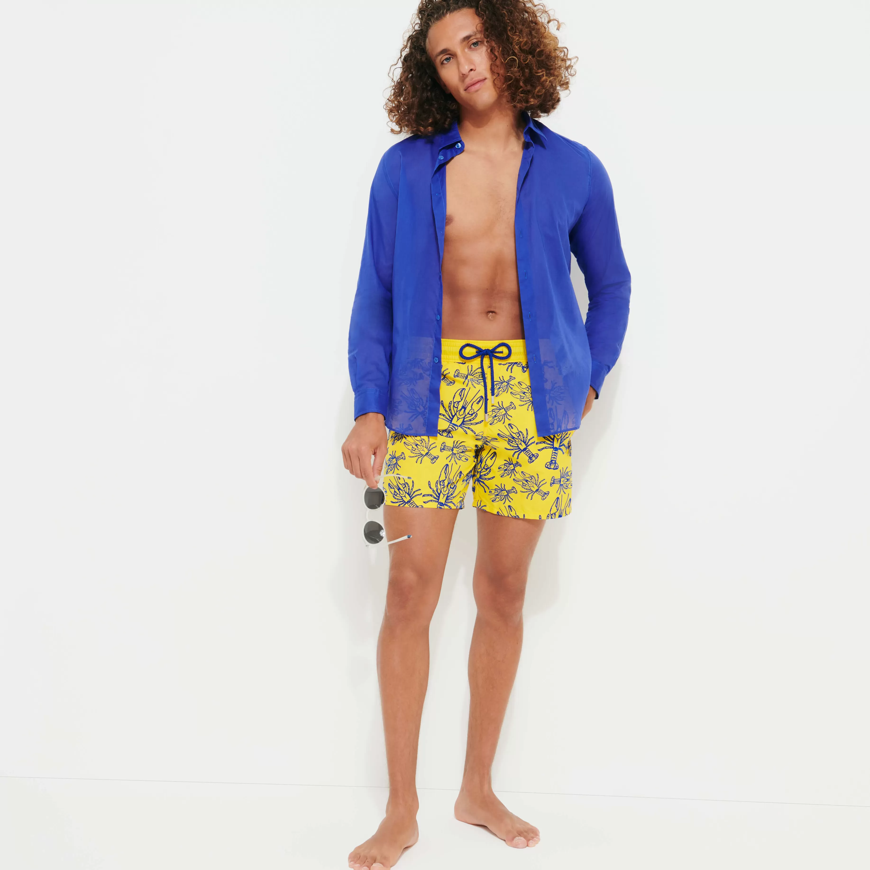 Fashion Vilebrequin Maillot De Bain Homme Lobster Flocke Mimosa/Jaune