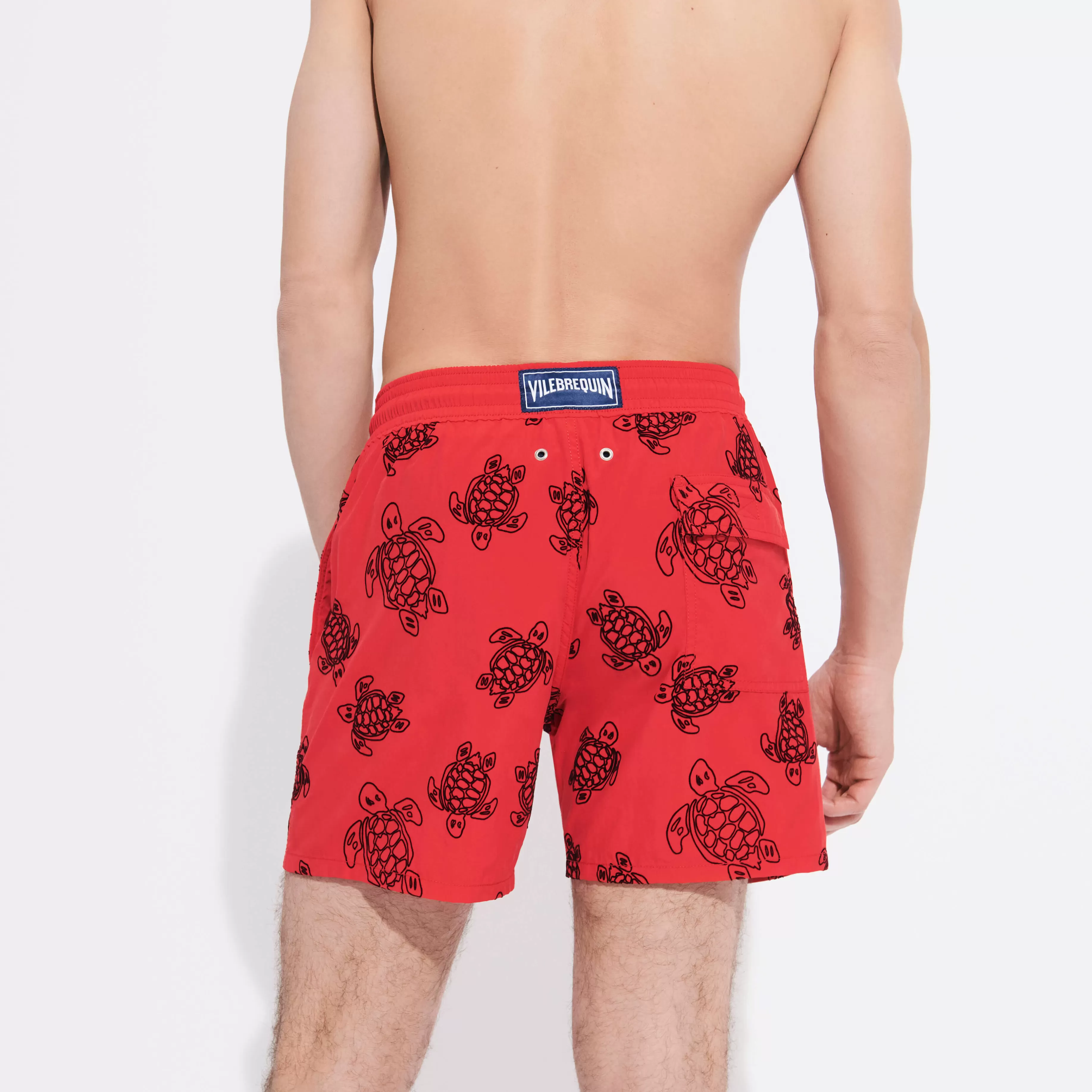 Hot Vilebrequin Maillot De Bain Homme Ronde Des Tortues Flocke Coquelicot/Rouge