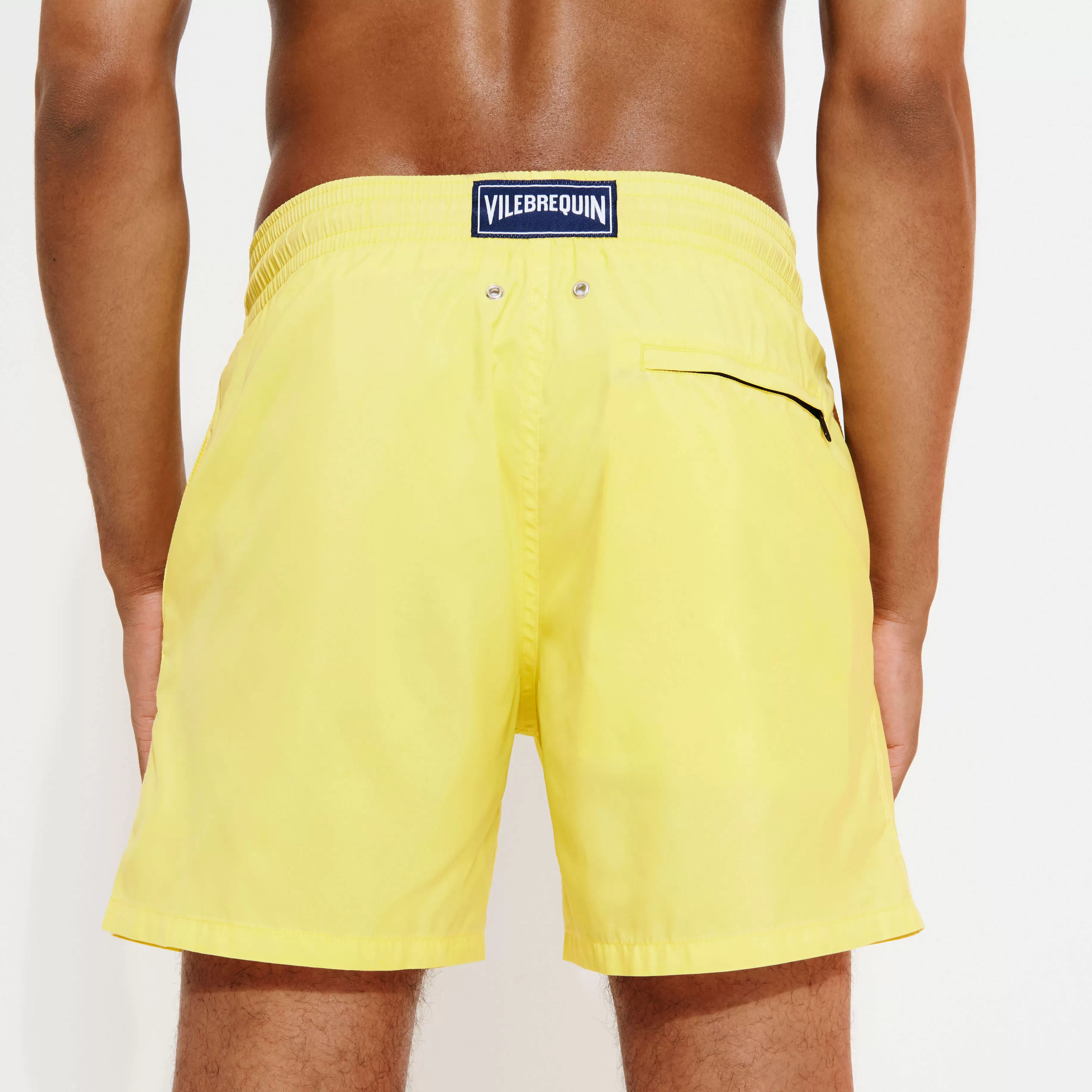 Fashion Vilebrequin Maillot De Bain Homme Ultra Leger Et Pliable Uni Mimosa/Jaune