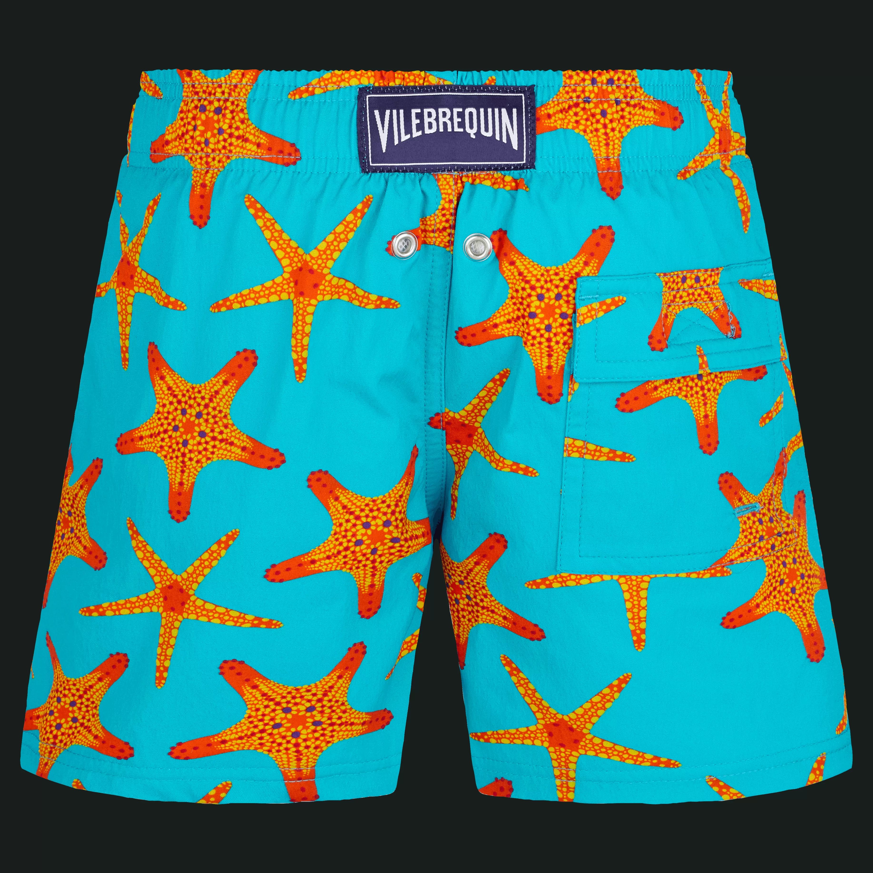 Best Vilebrequin Maillot De Bain Stretch Garçon Starfish Dance Curacao/Bleu