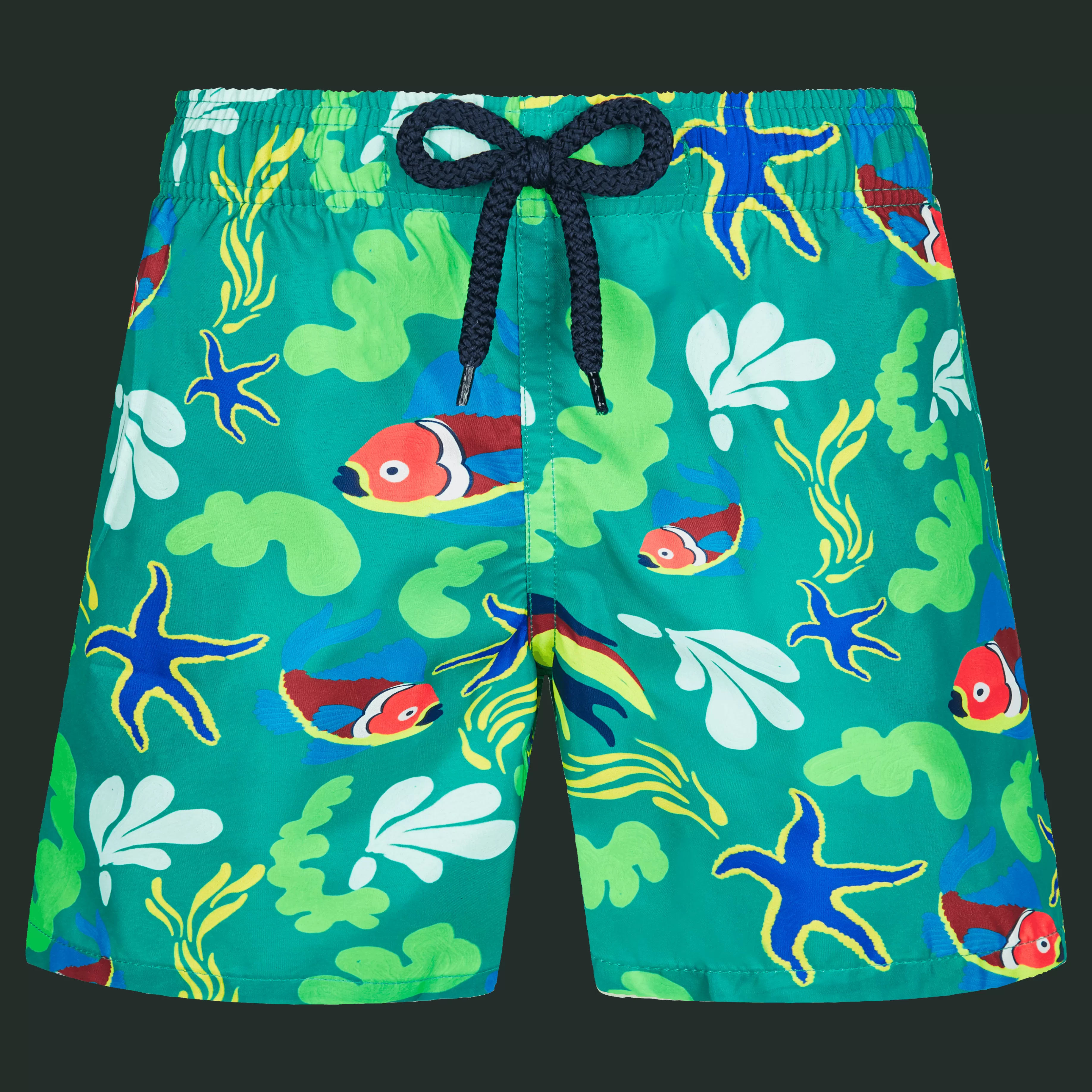 Sale Vilebrequin Maillot De Bain Ultra-Leger Et Pliable Garçon Naive Fish Emeraude/Vert