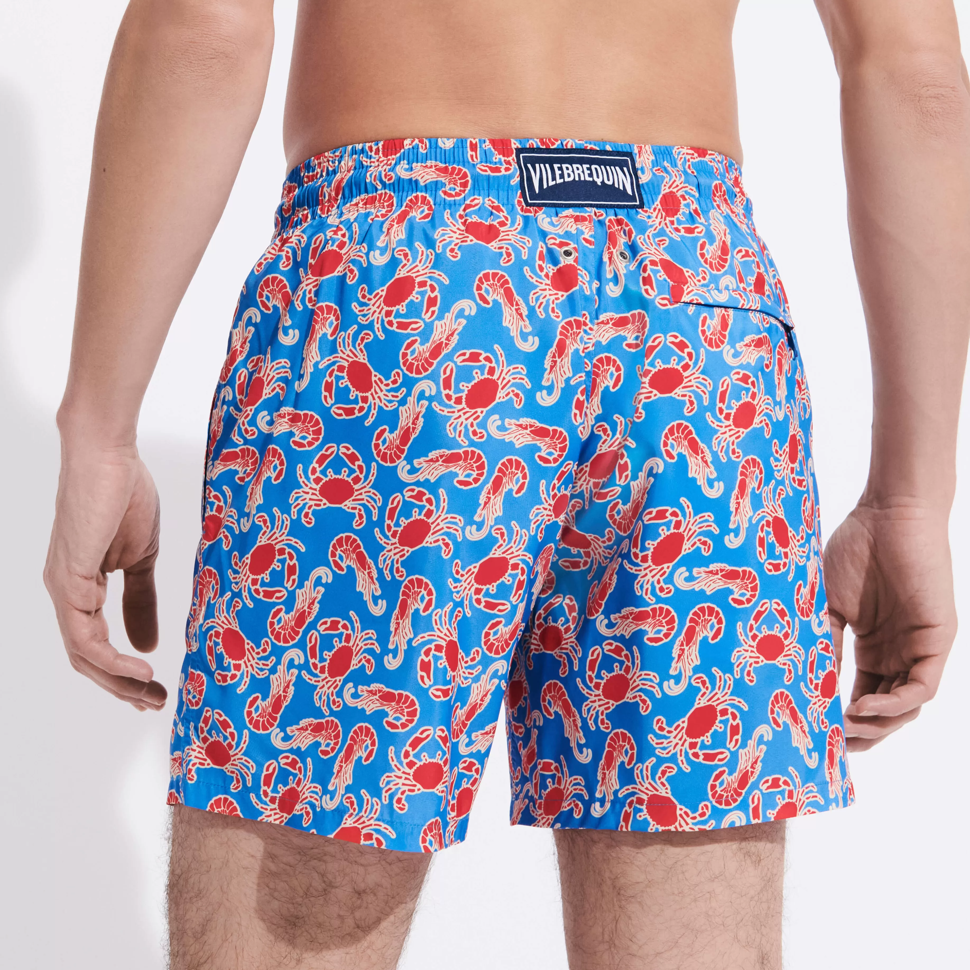 Flash Sale Vilebrequin Maillot De Bain Ultra-Leger Et Pliable Homme Crabs & Shrimps Faience/Bleu