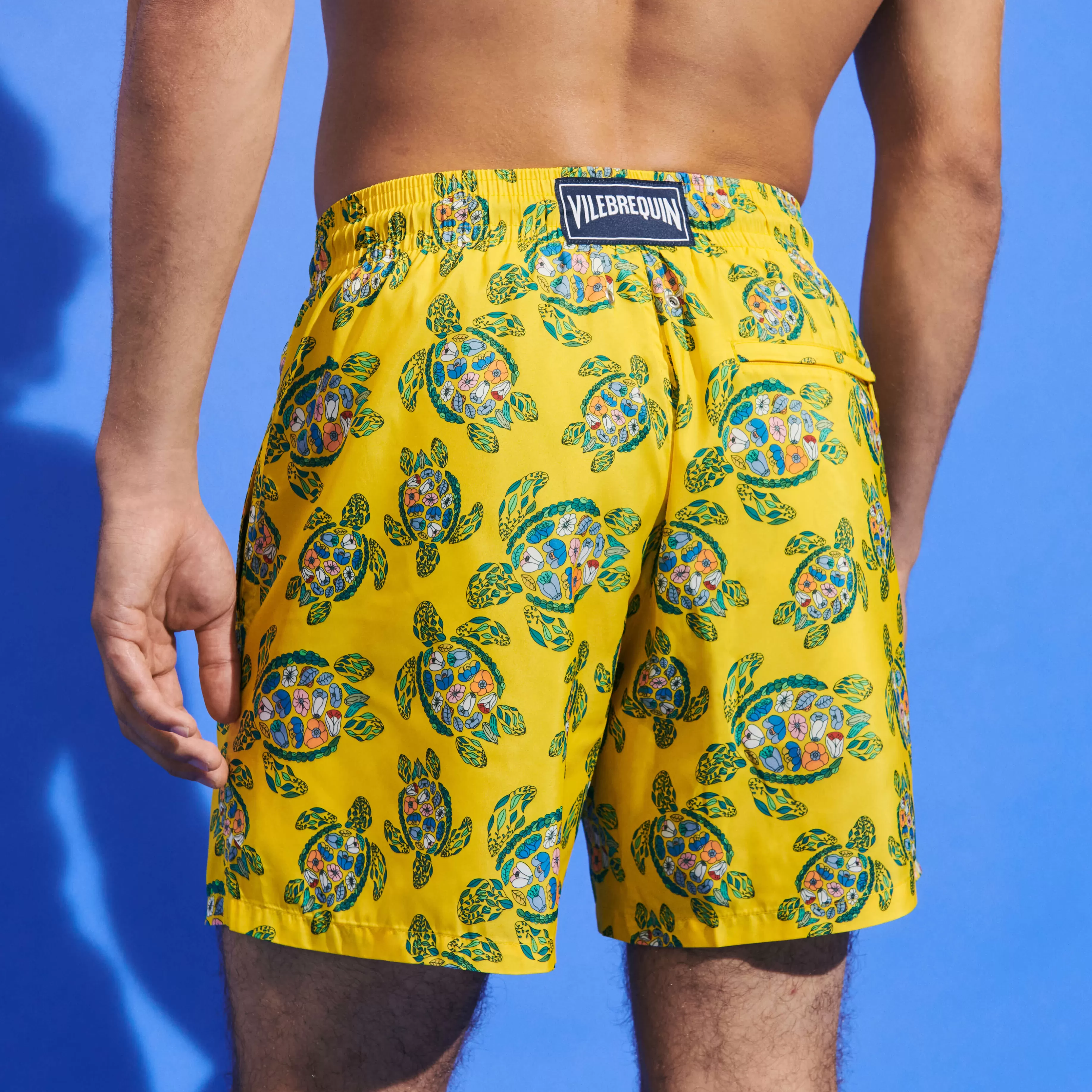 Online Vilebrequin Maillot De Bain Ultra-Leger Et Pliable Homme Provencal Turtles Soleil/Jaune