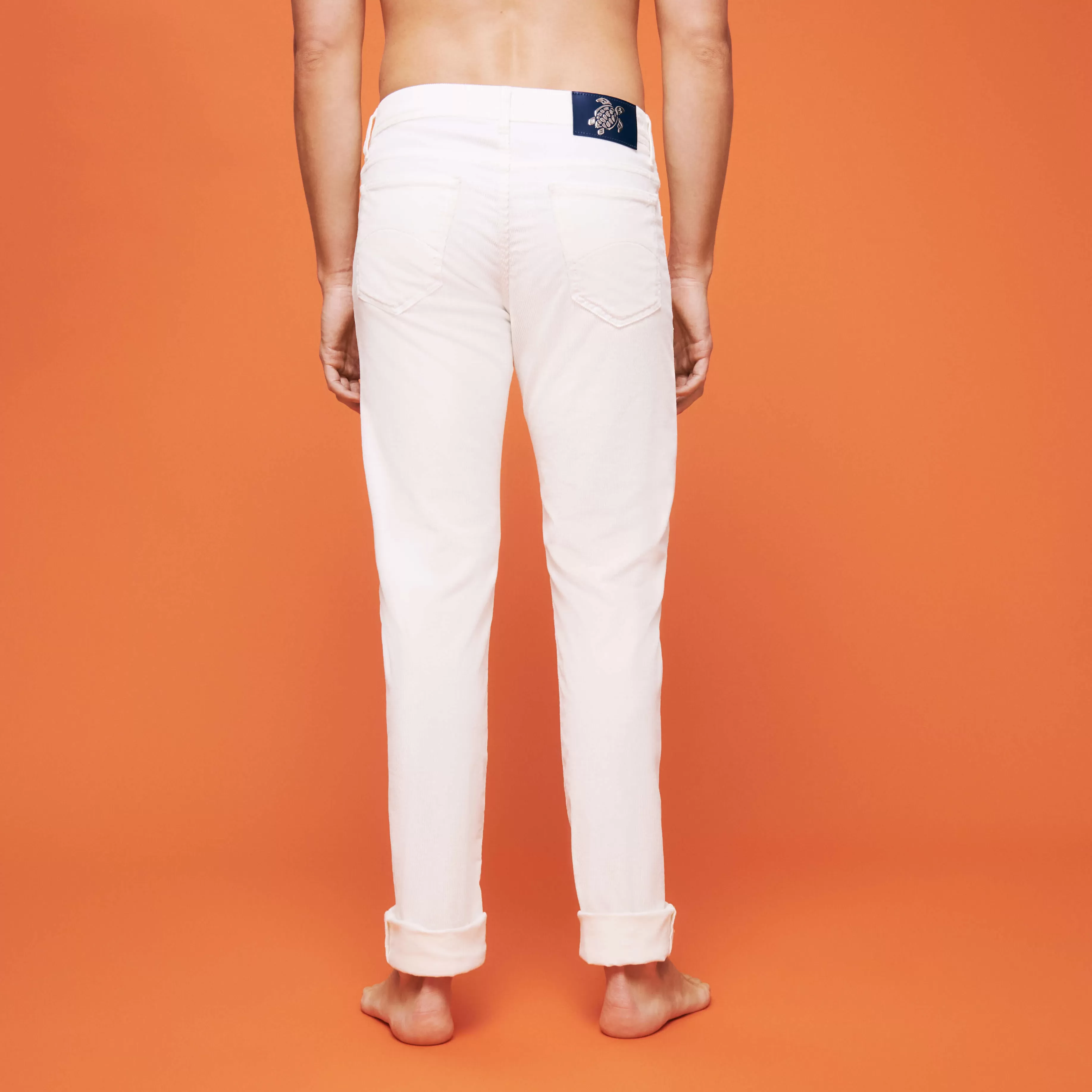 Best Vilebrequin Pantalon 5 Poches Velours Homme Coupe Regular Off White/Blanc