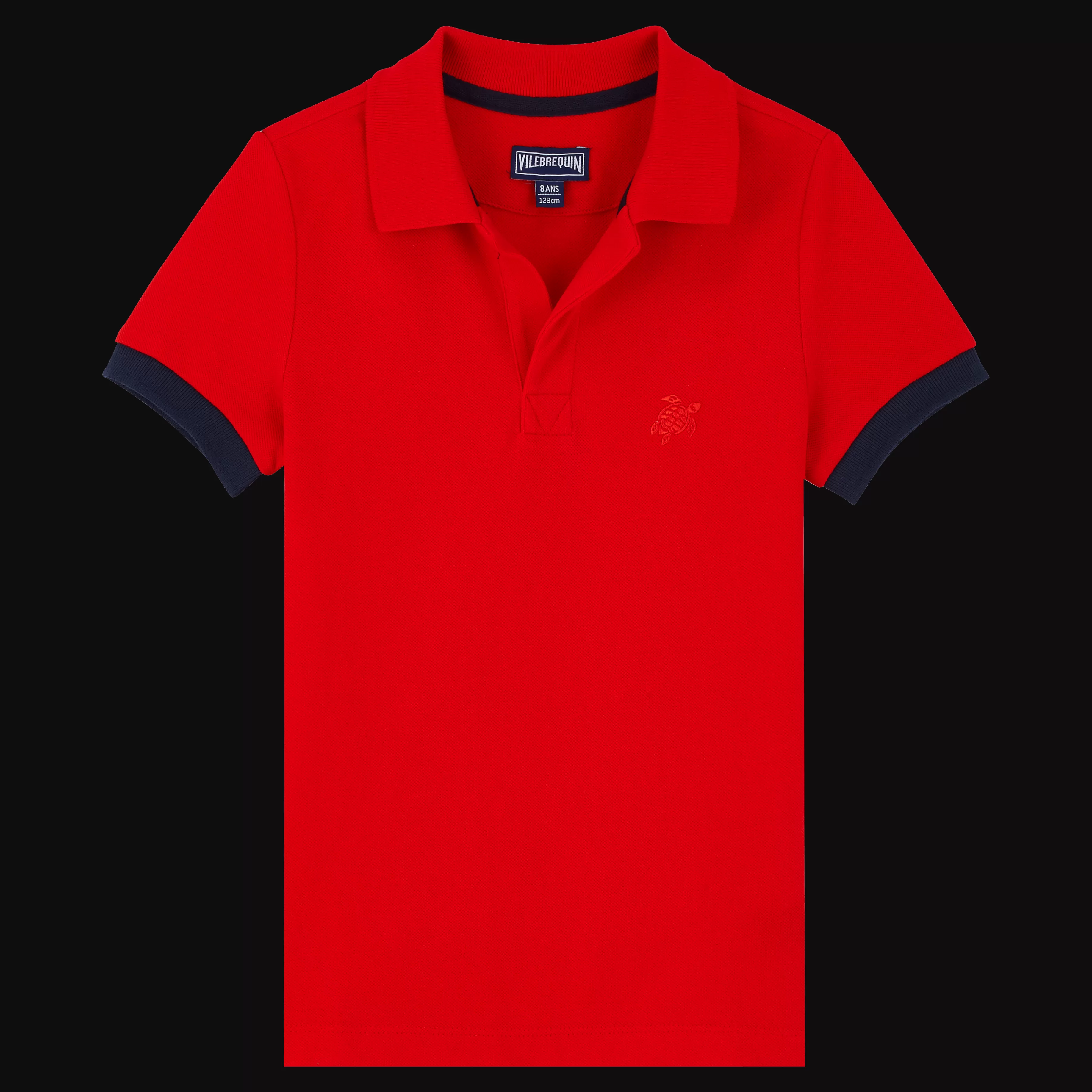 Cheap Vilebrequin Polo En Coton Organique Garçon Uni Coquelicot/Rouge