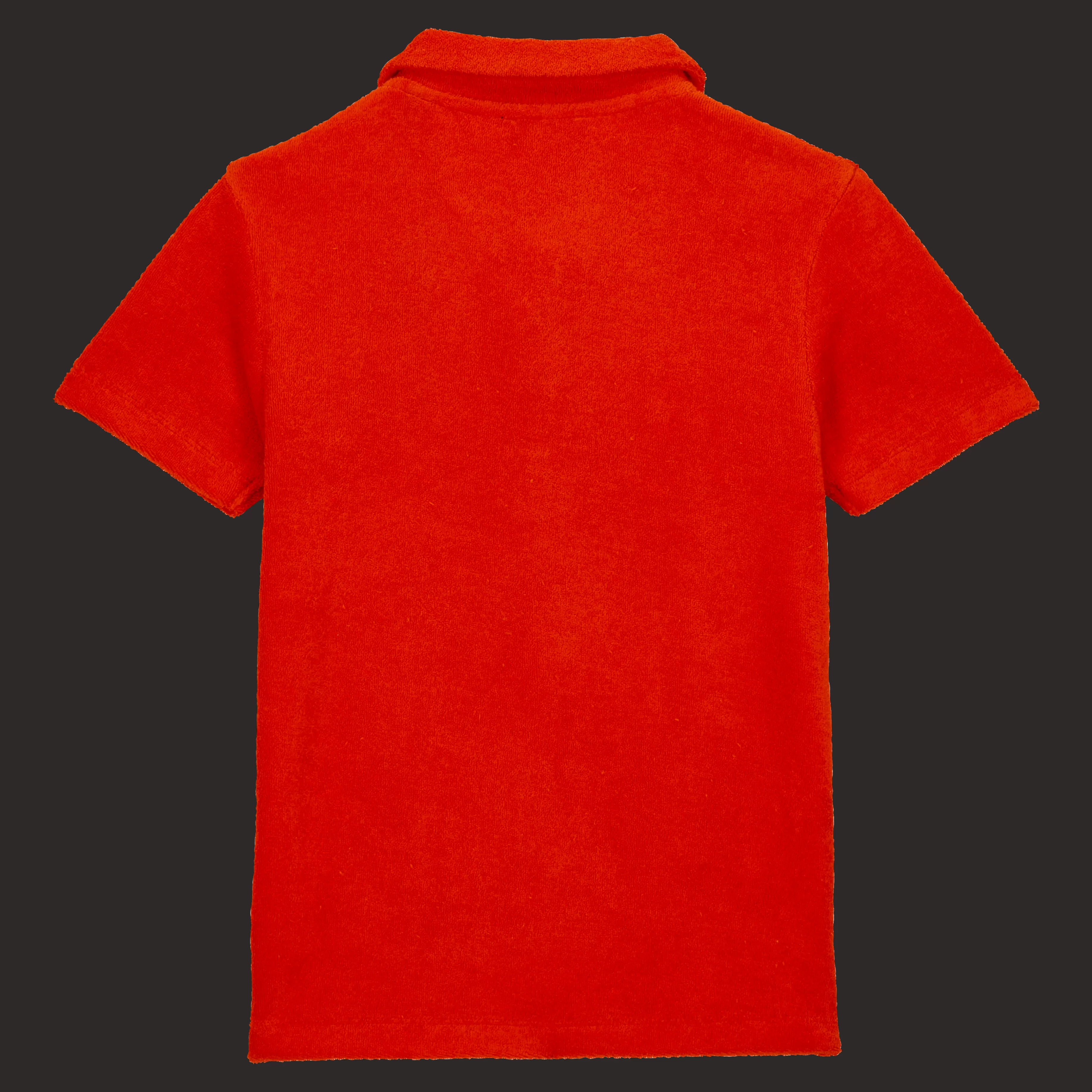 Clearance Vilebrequin Polo En Eponge Garçon Uni Coquelicot/Rouge