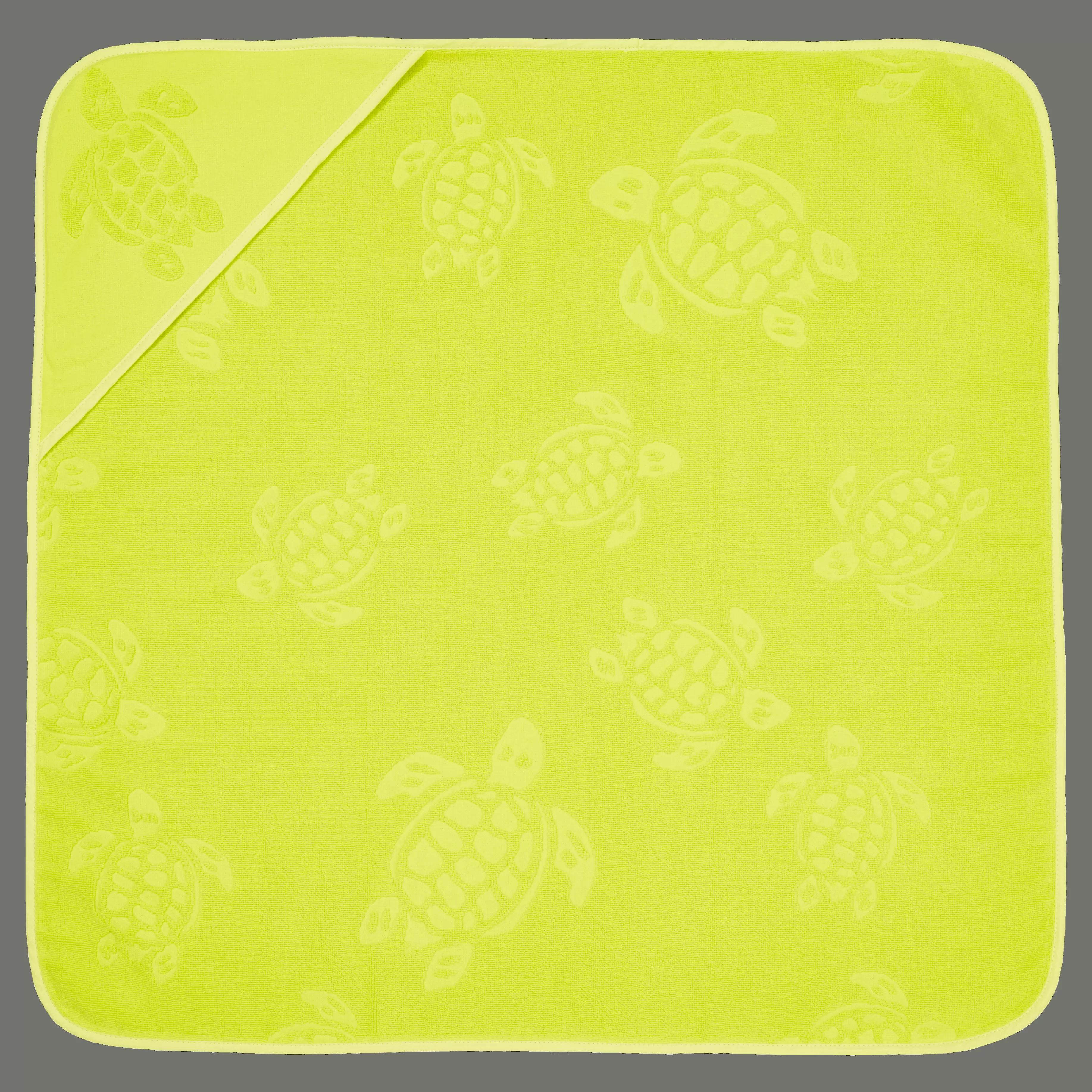 Store Vilebrequin Serviette De Plage En Jacquard Tortue Bebe Uni Gingembre/Vert