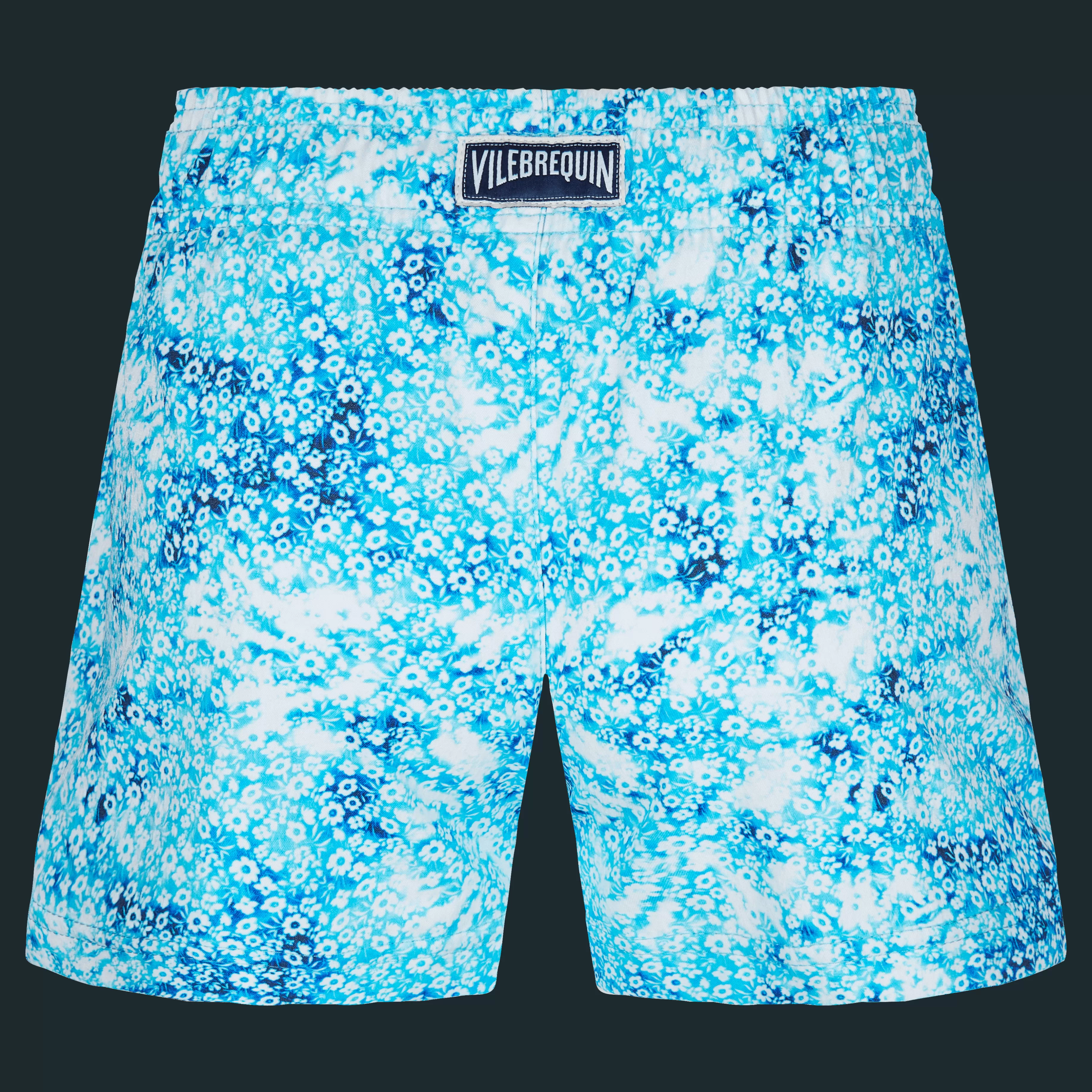 Shop Vilebrequin Shorty De Bain Fille Flowers Tie & Dye Bleu Marine/Bleu