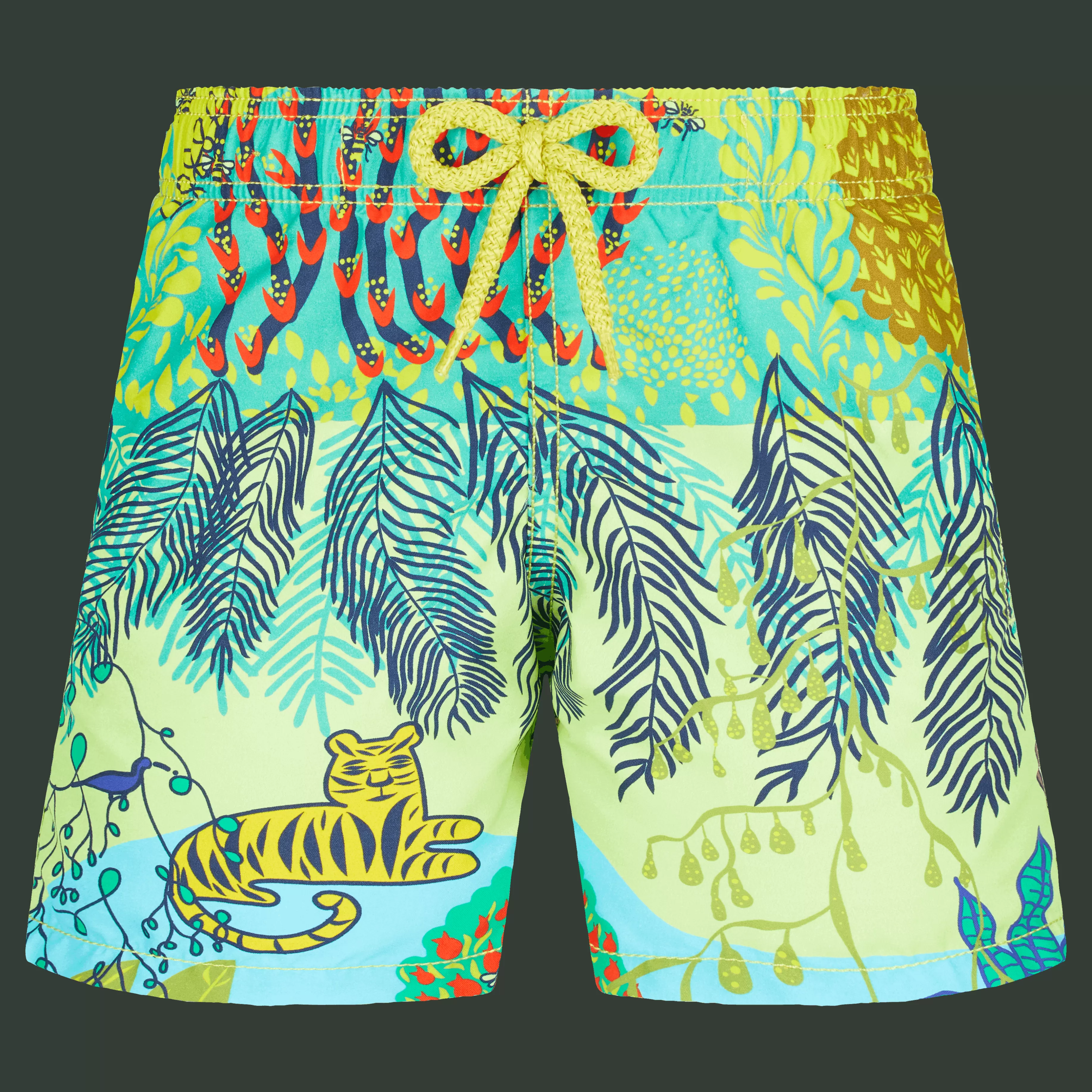 Discount Vilebrequin Shorty De Bain Fille Jungle Rousseau Gingembre/Vert