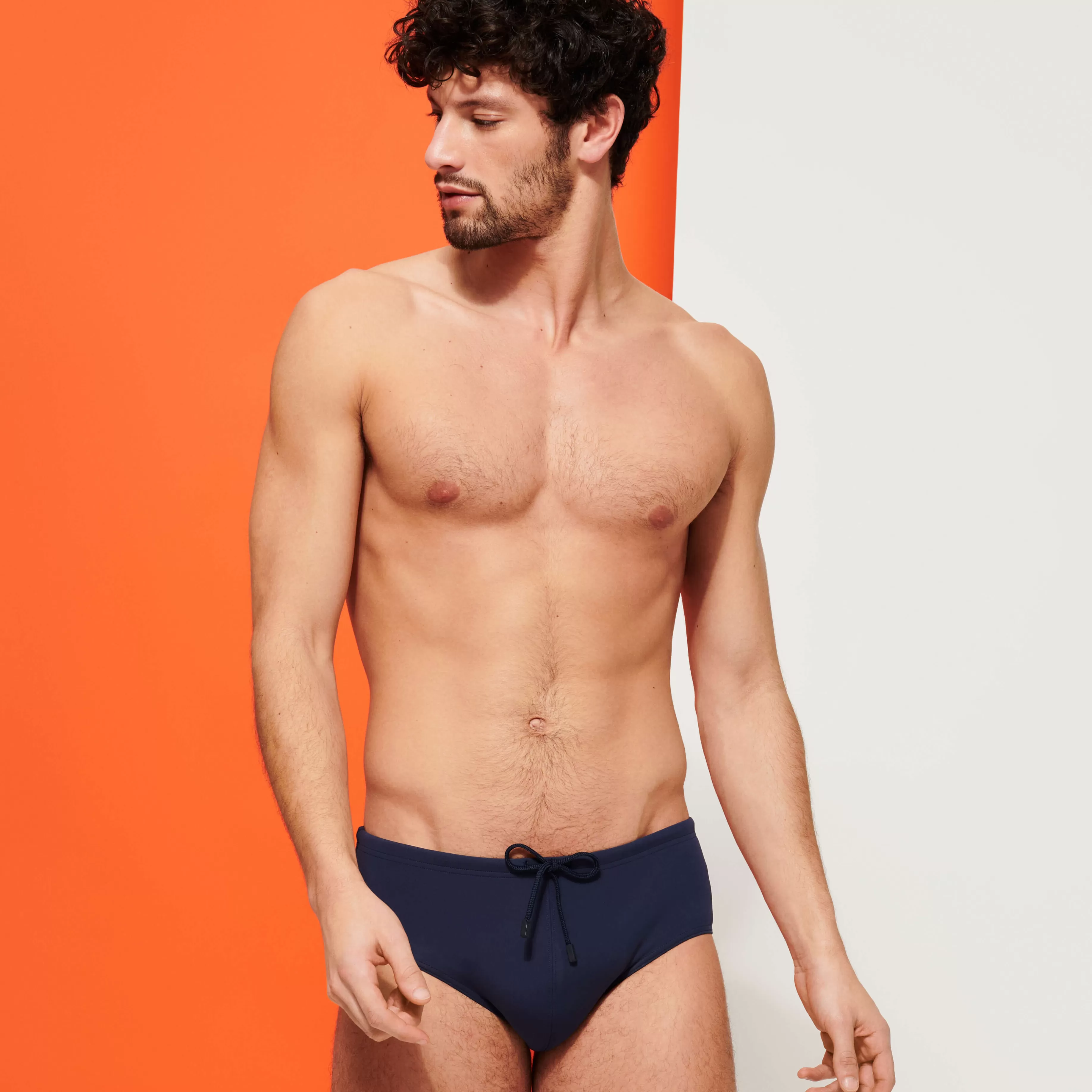 Sale Vilebrequin Slip De Bain Homme Uni Bleu Marine/Bleu