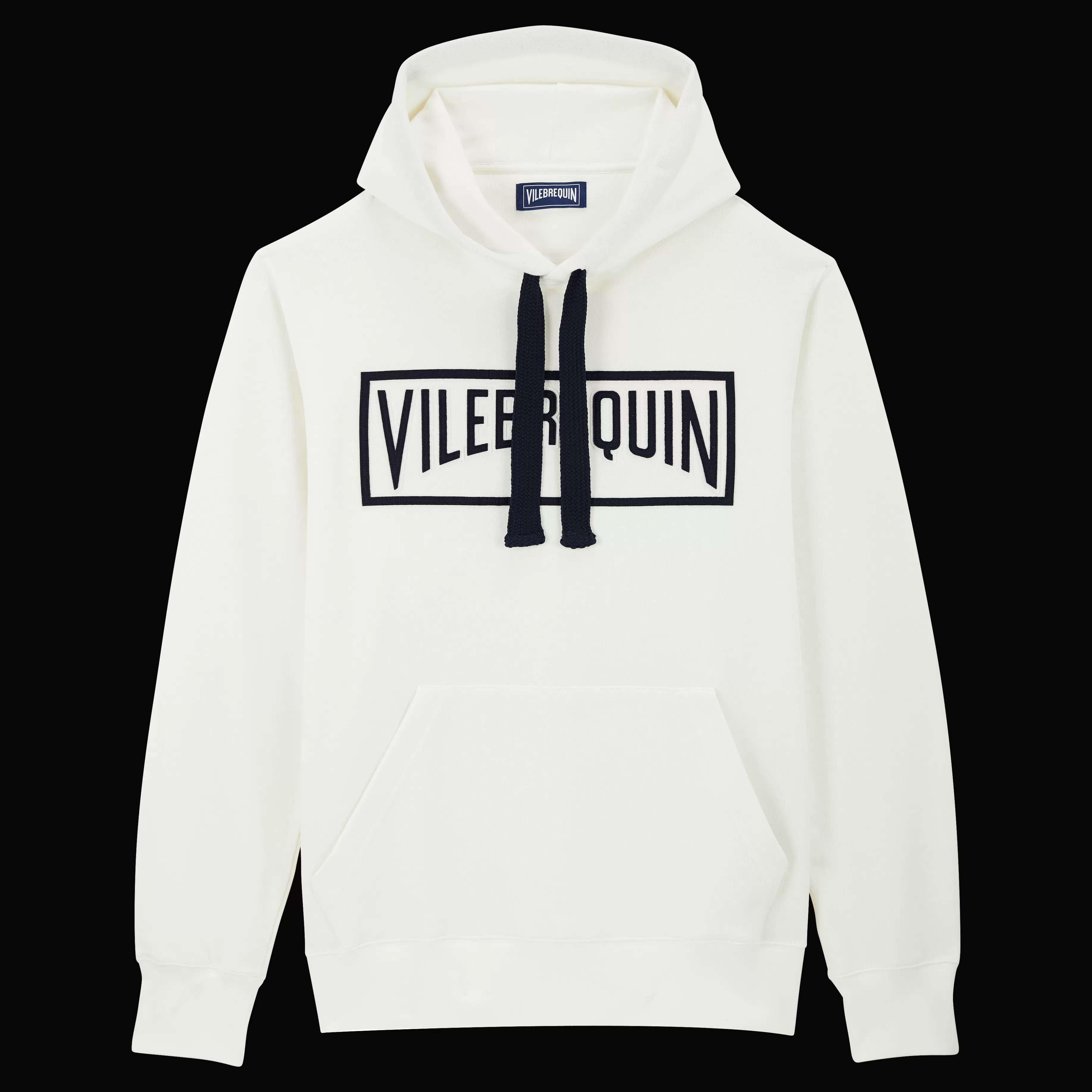 Discount Vilebrequin Sweat A Capuche Brodé En Coton Homme Uni Off White/Blanc