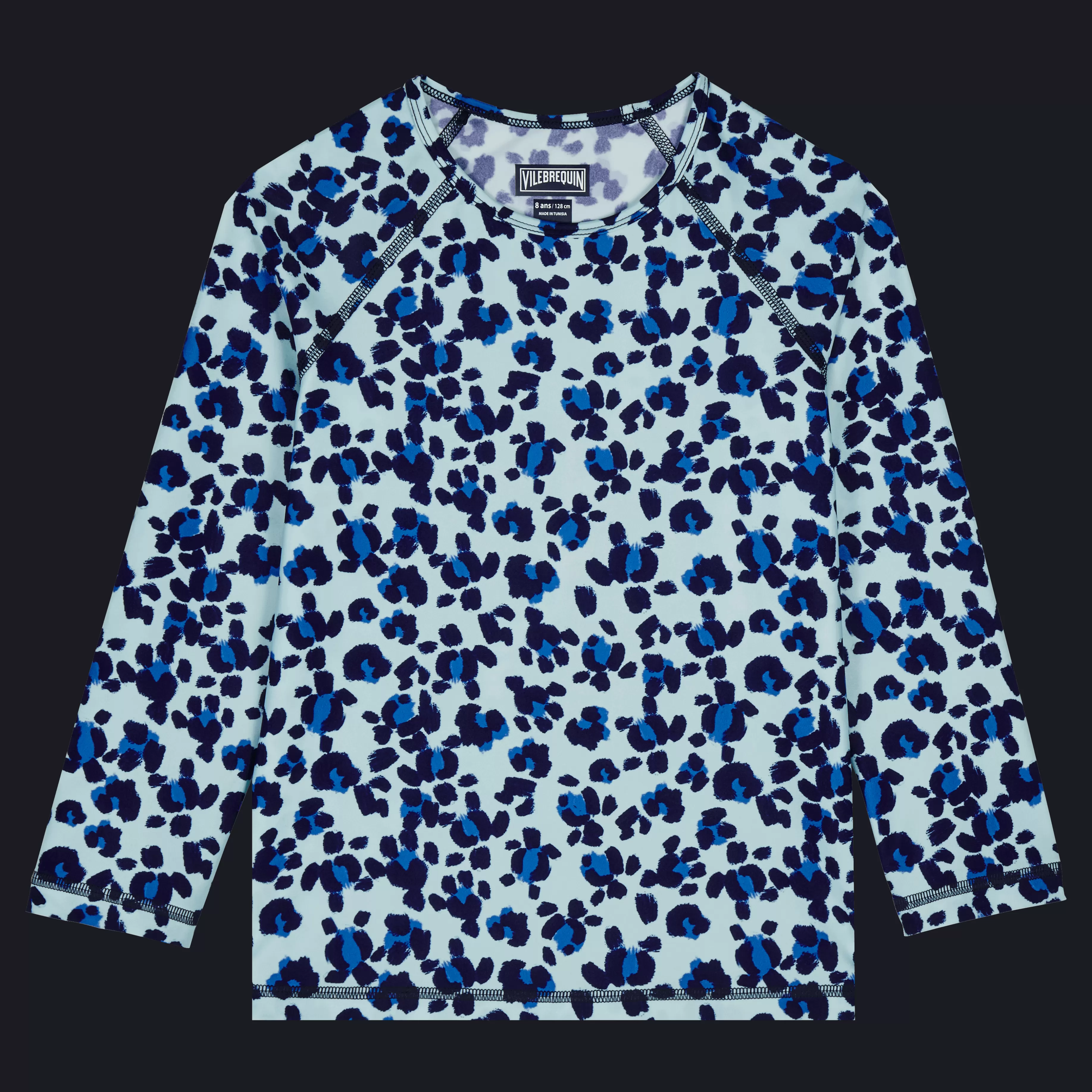 Store Vilebrequin T-Shirt Anti Uv Enfant Turtles Leopard Thalassa/Bleu