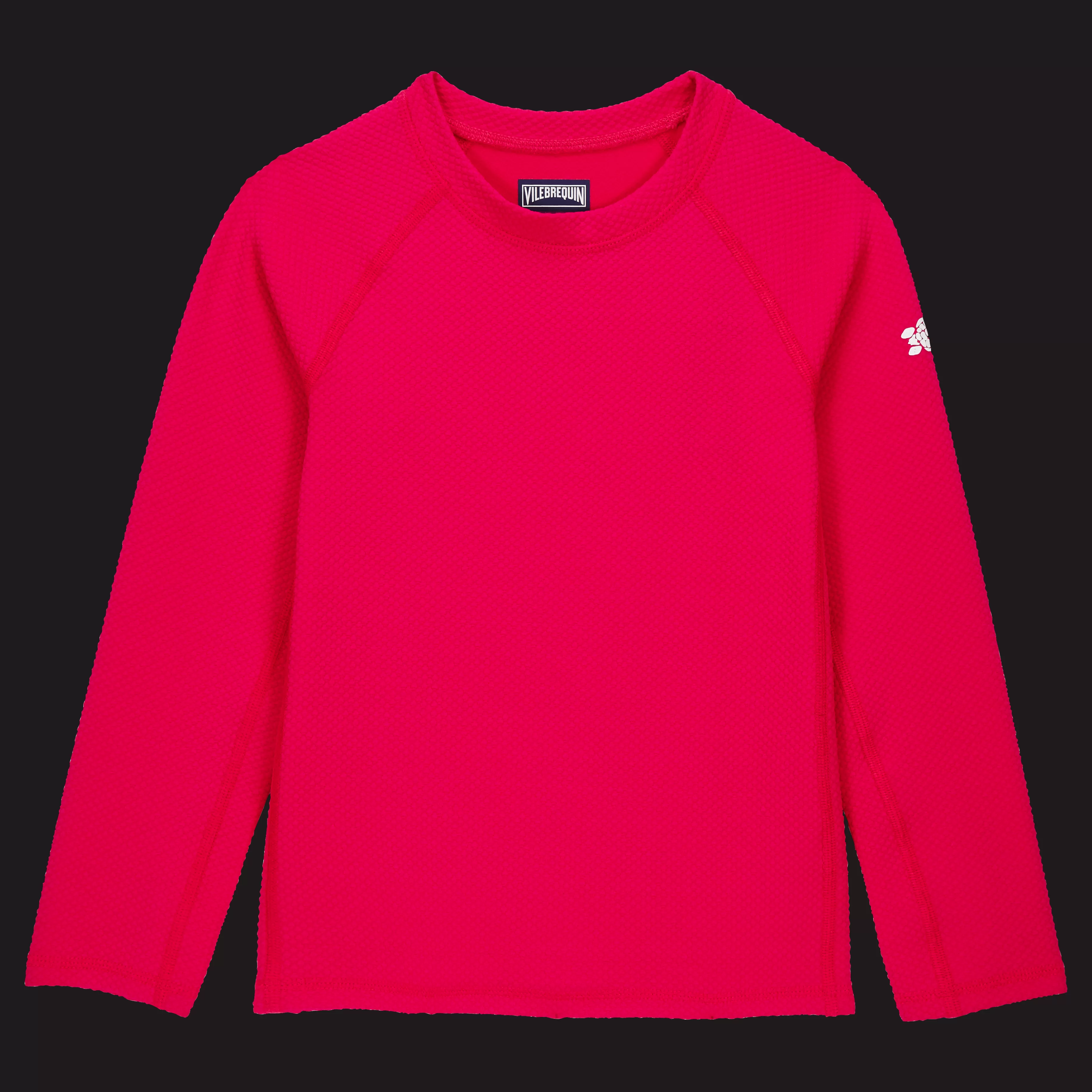 Sale Vilebrequin T-Shirt Anti Uv Enfants Textured Solid Fushia/Rose