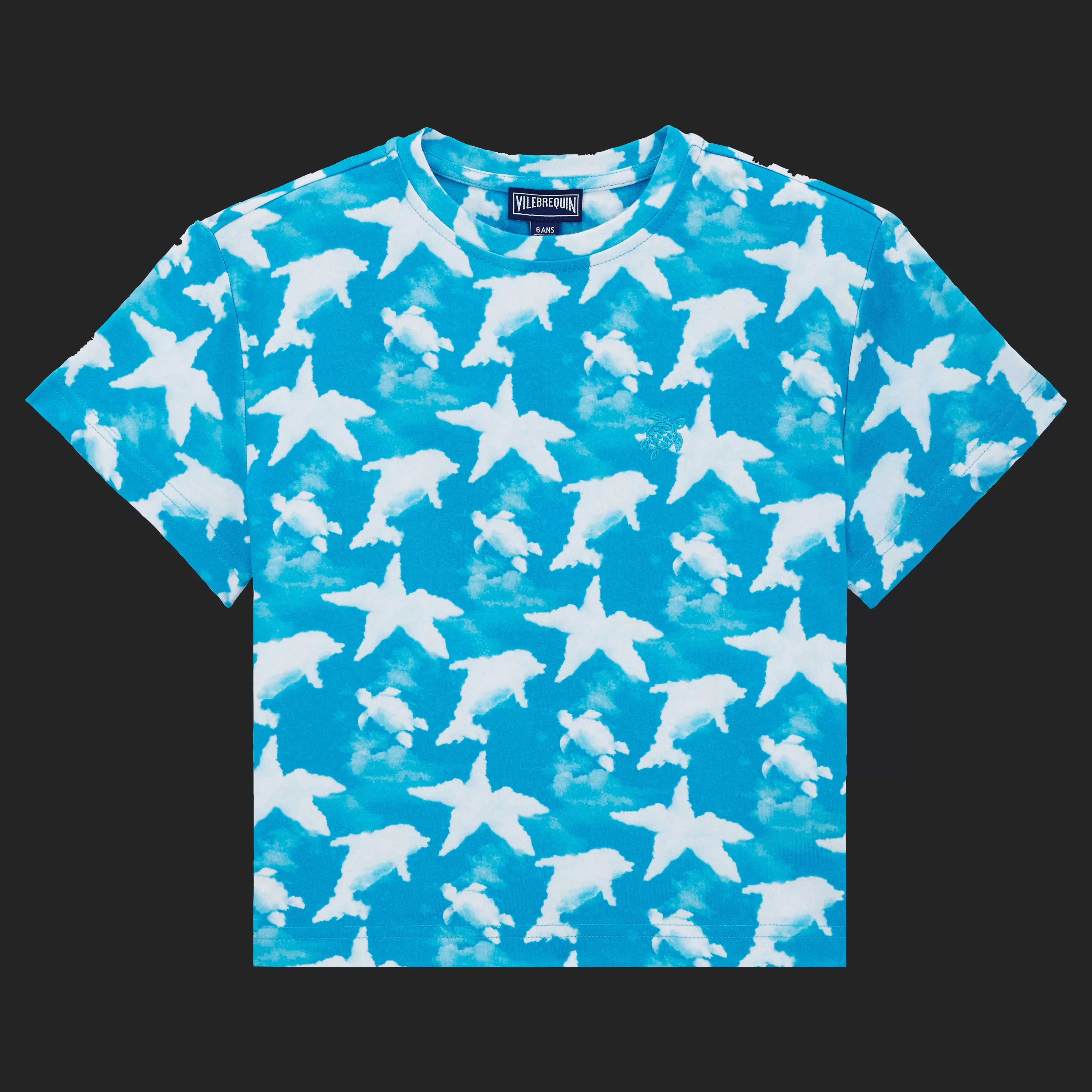 Discount Vilebrequin T-Shirt En Coton Garçon Clouds Bleu Hawai/Bleu