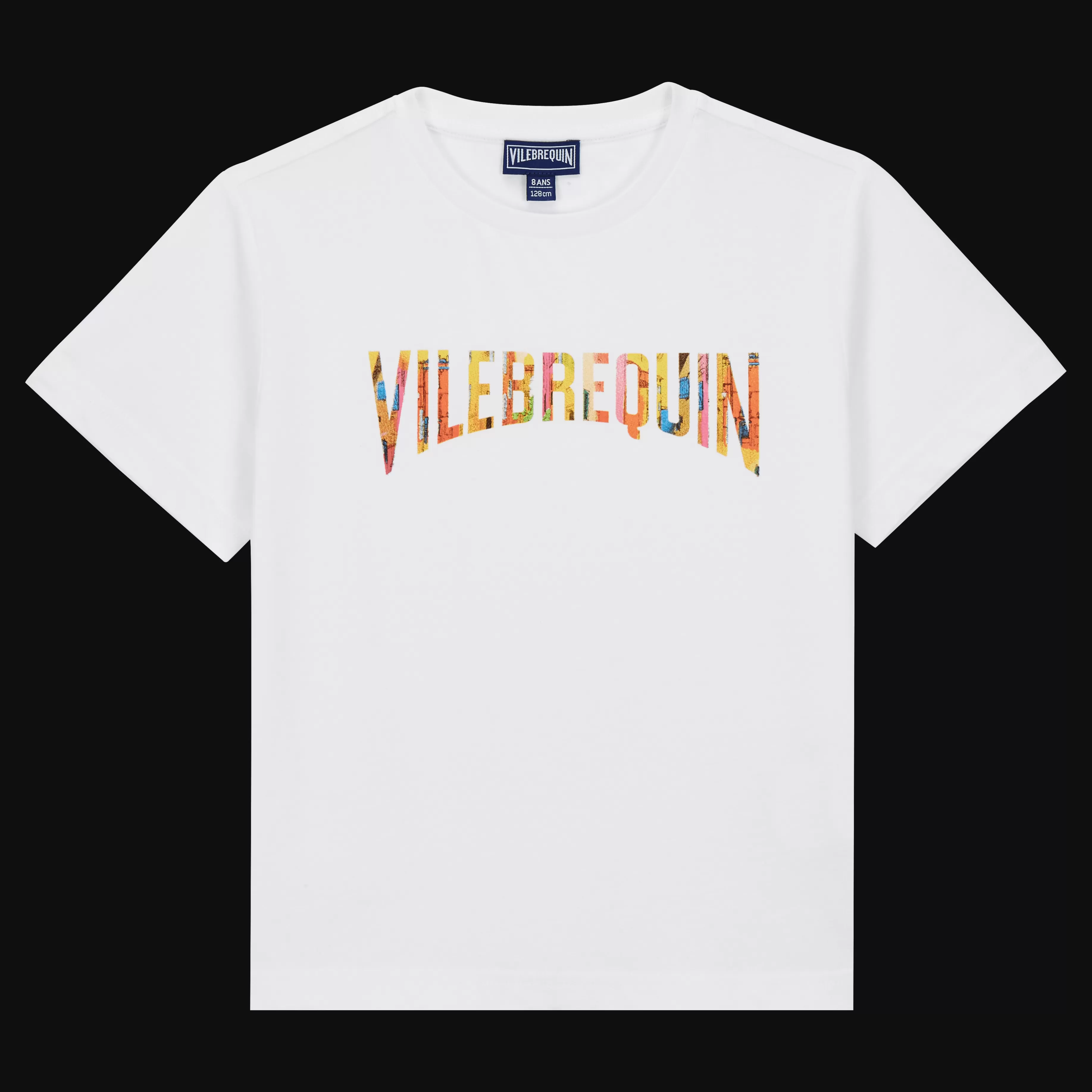 Shop Vilebrequin T-Shirt En Coton Garçon Sunny Streets Blanc/Blanc