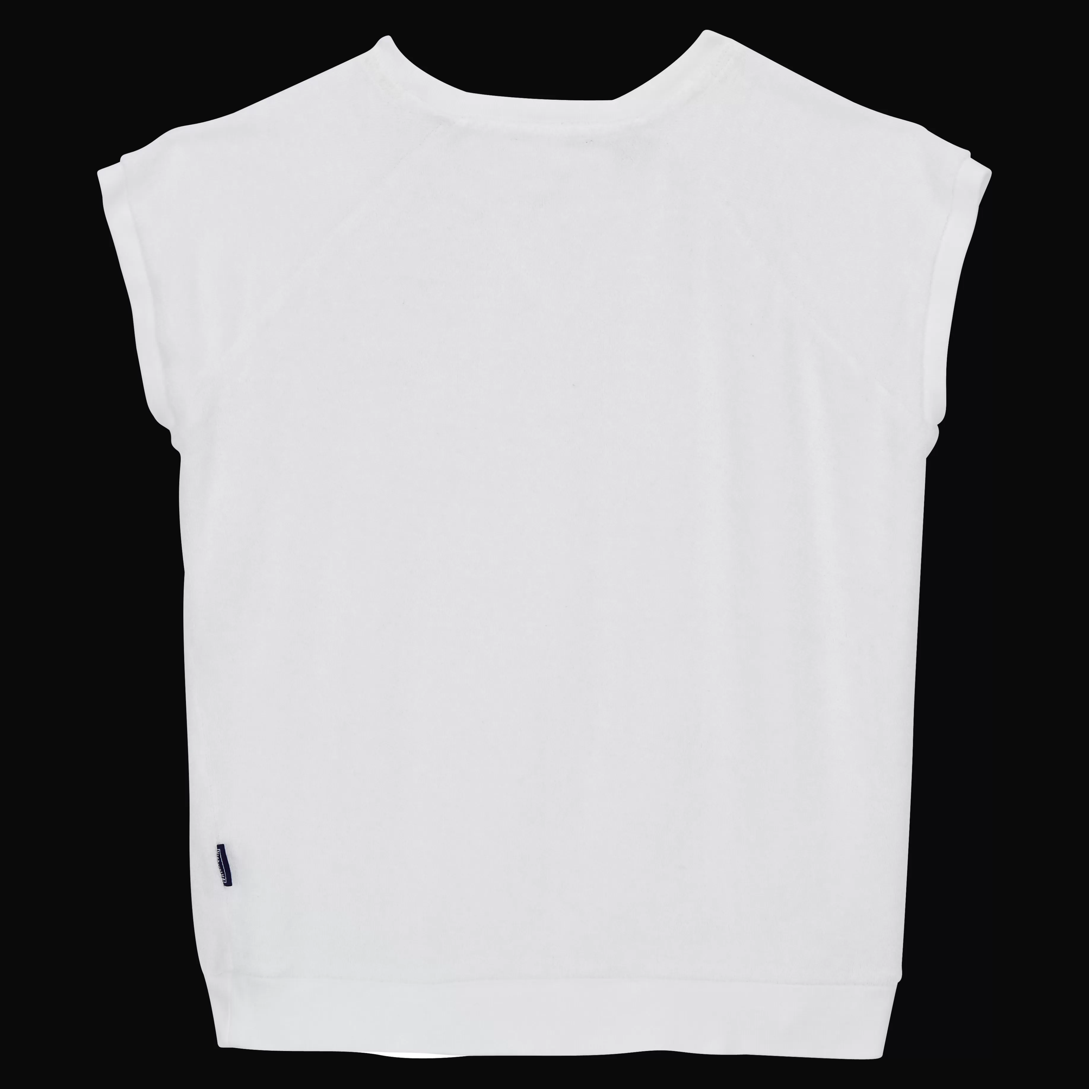 Sale Vilebrequin T-Shirt Sans Manches En Eponge Fille Uni Blanc/Blanc